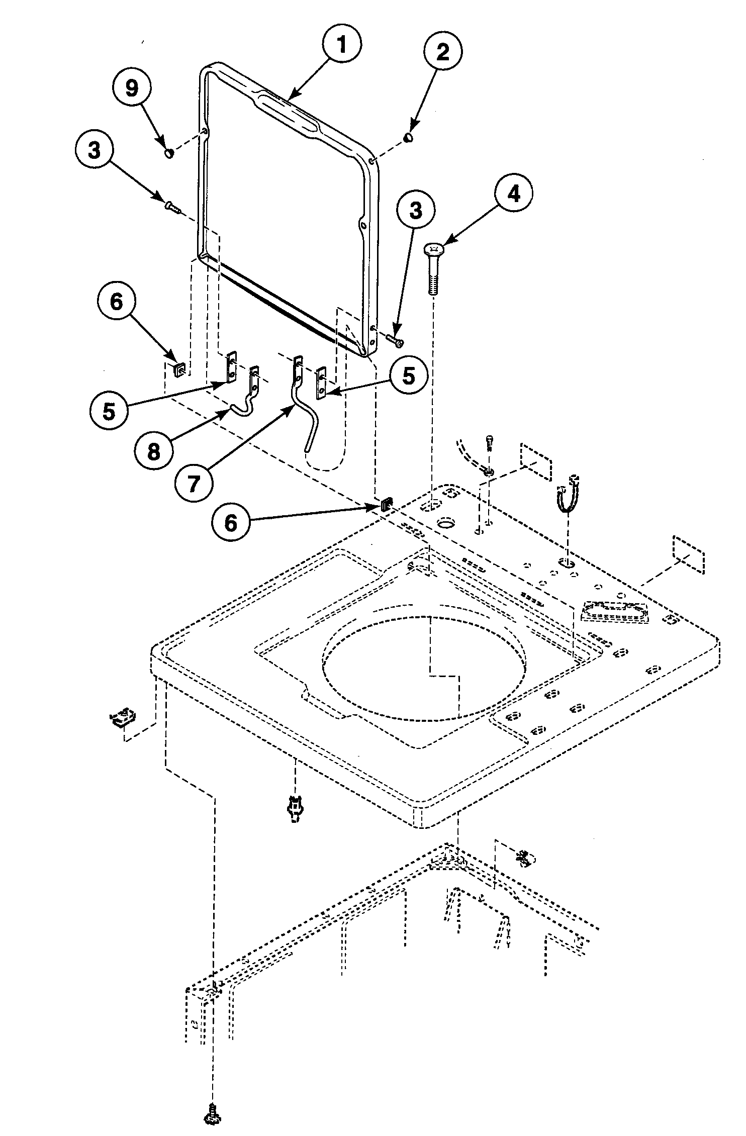 Speed Queen SWT210LA1124 lid assy diagram