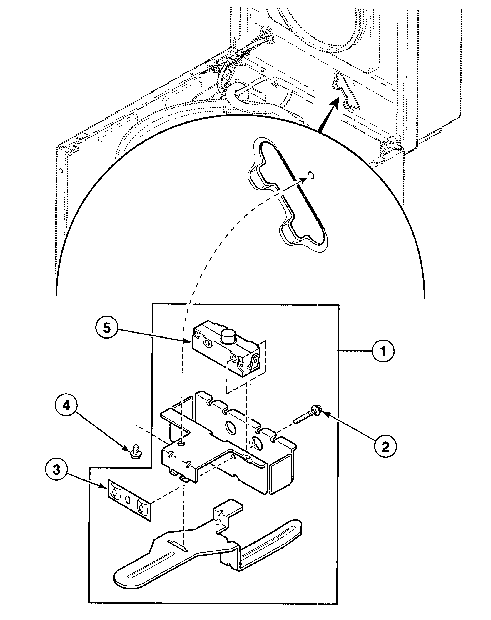 Speed Queen SWT210LA1124 lid switch diagram