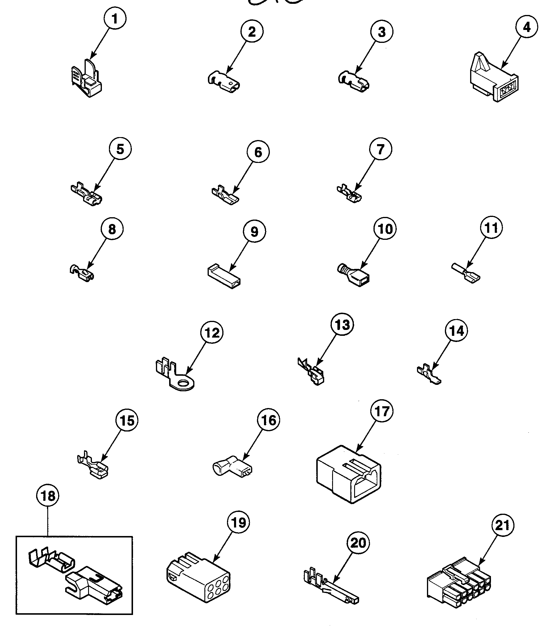 Speed Queen SDEF07QJ1500 terminals diagram