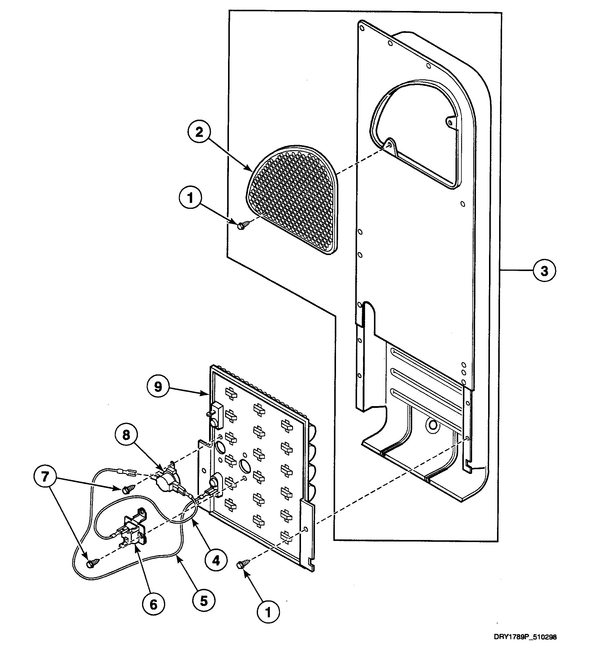 Speed Queen SDEY07LF1500 heater assy diagram