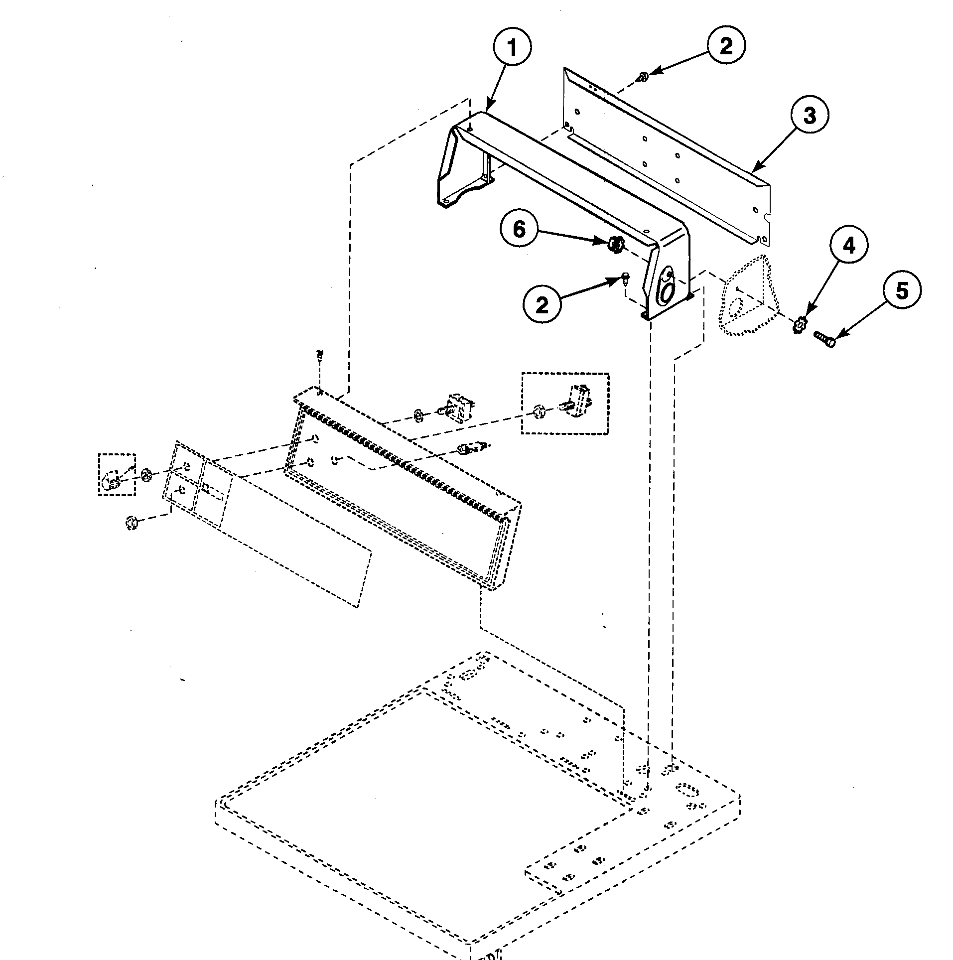 Speed Queen SDG309WF control hood diagram