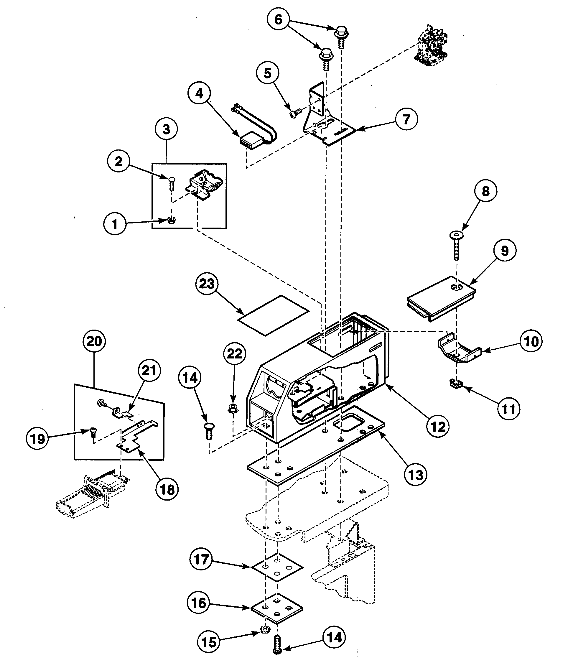Speed Queen SDG309WF meter case 1 diagram