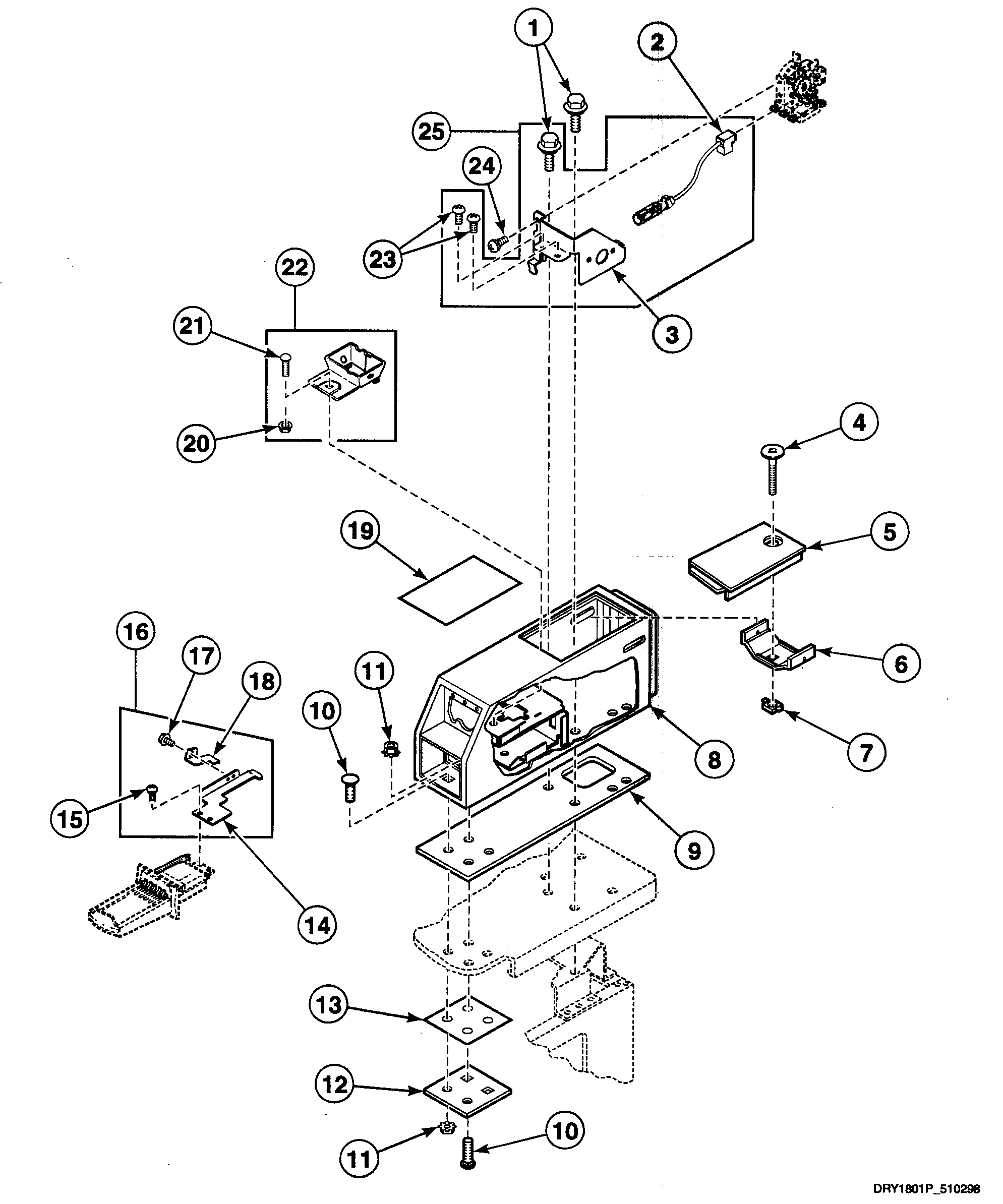 Speed Queen SDG309WF meter case 2 diagram