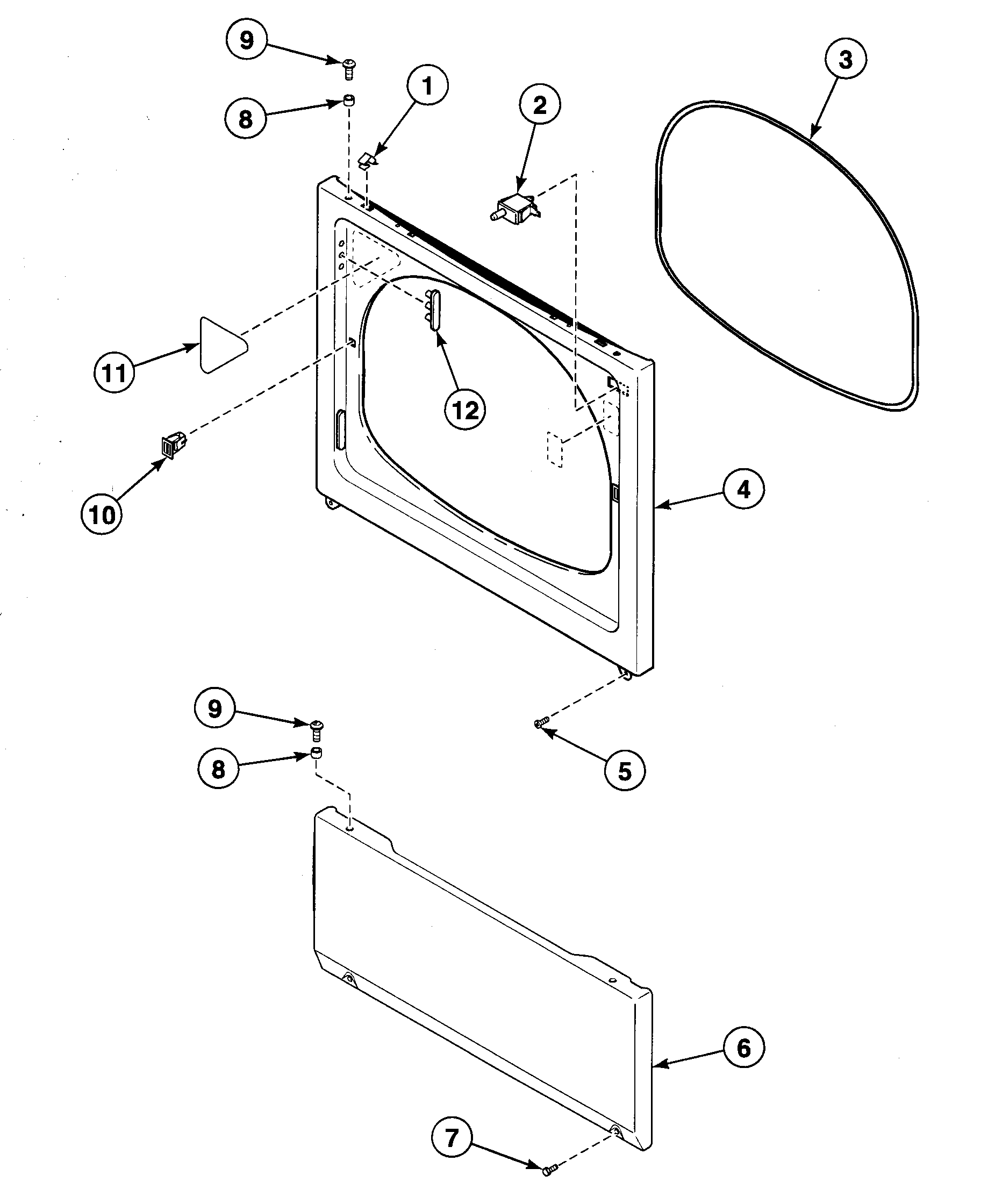 Speed Queen SDG309WF front panel diagram