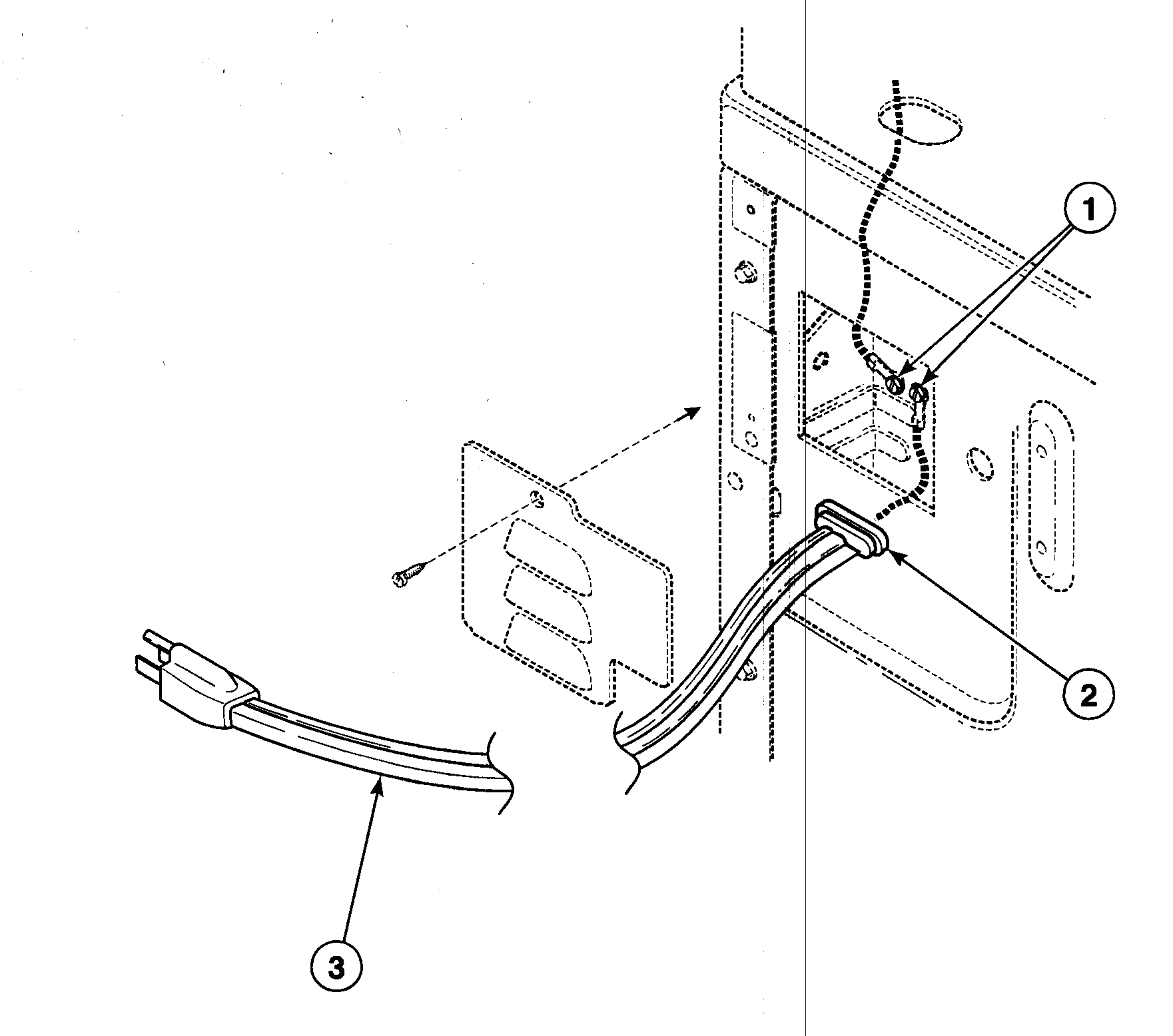 Speed Queen SDG309WF power cord diagram