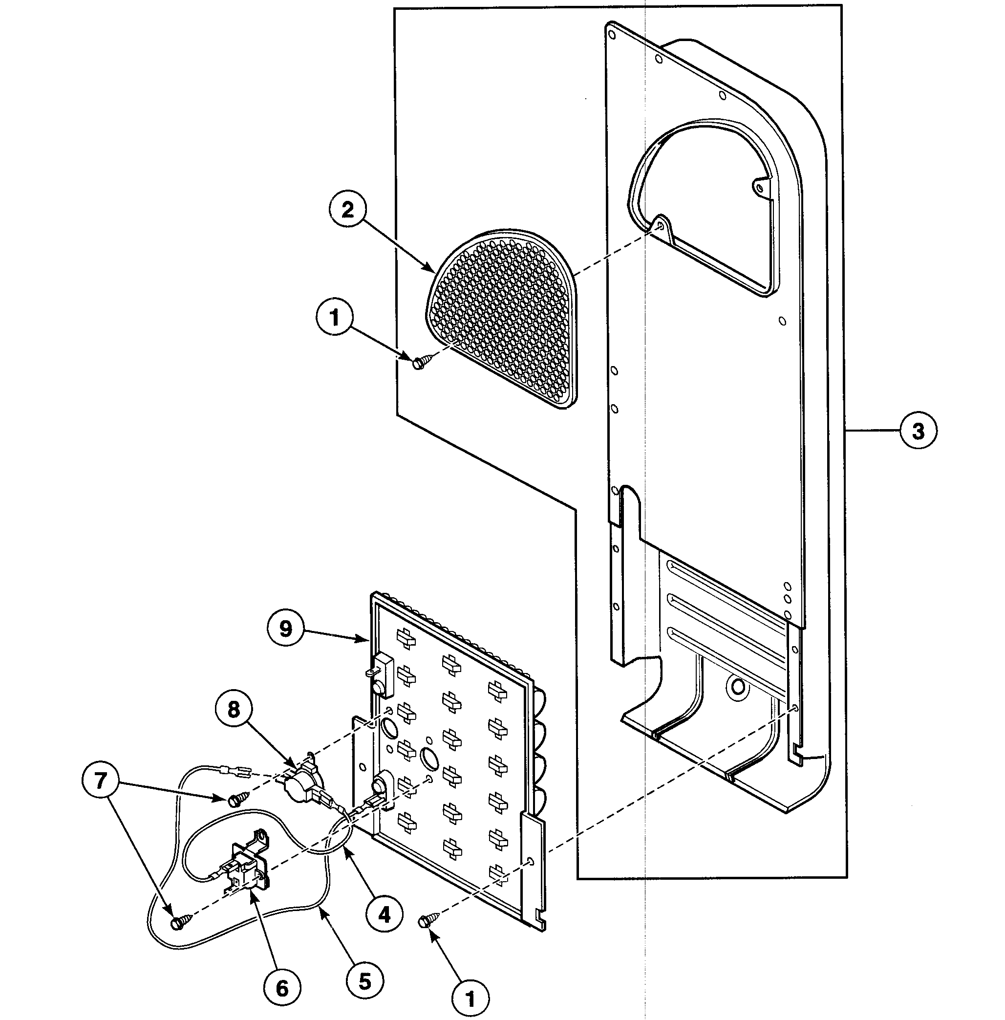 Speed Queen SDE907LF1724 heater assy diagram