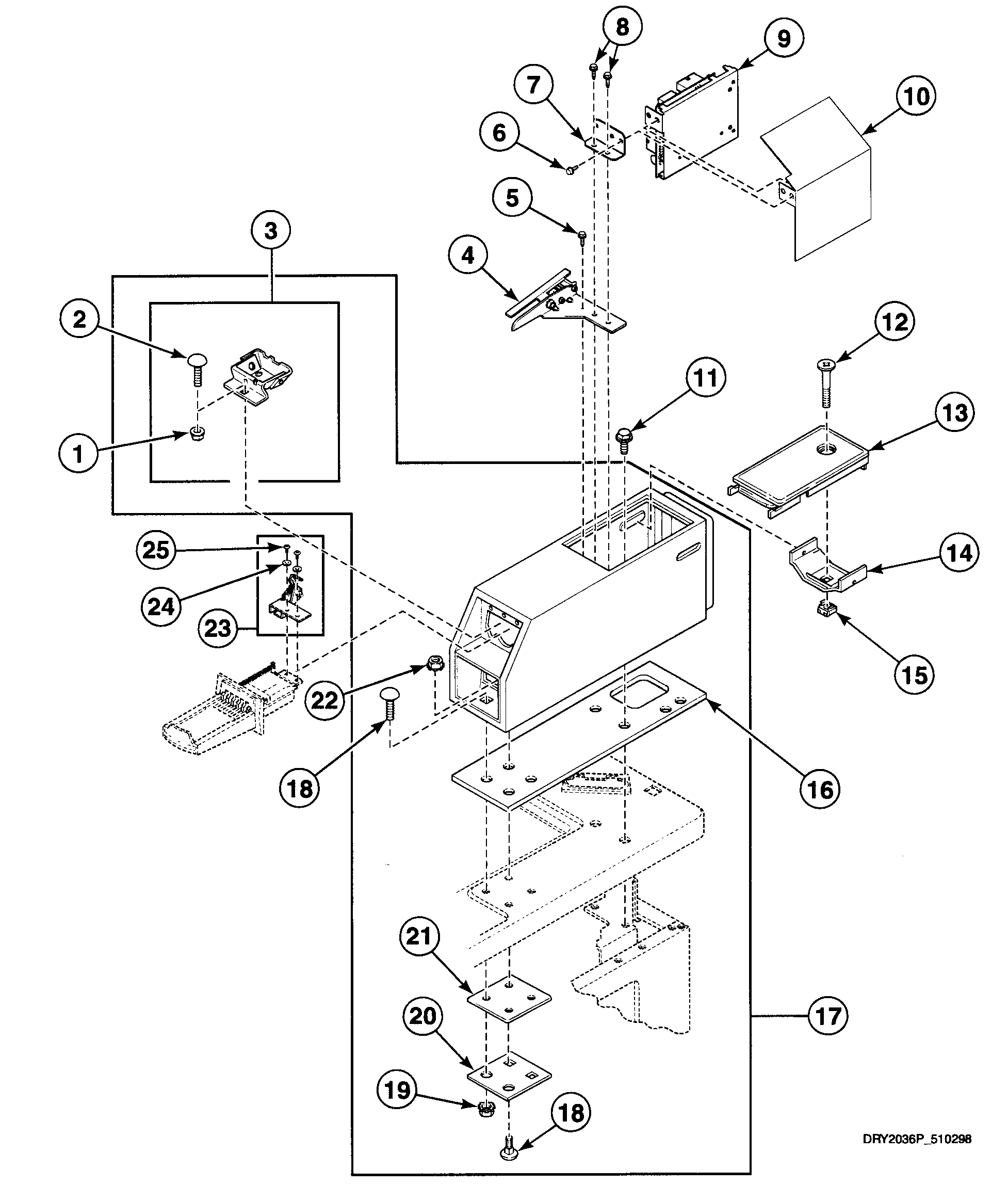 Speed Queen SDE907QF1724 meter case diagram