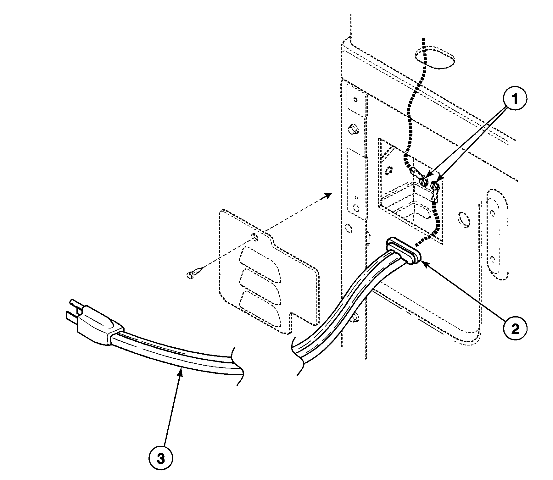 Speed Queen SDE707QF1500 power cord diagram