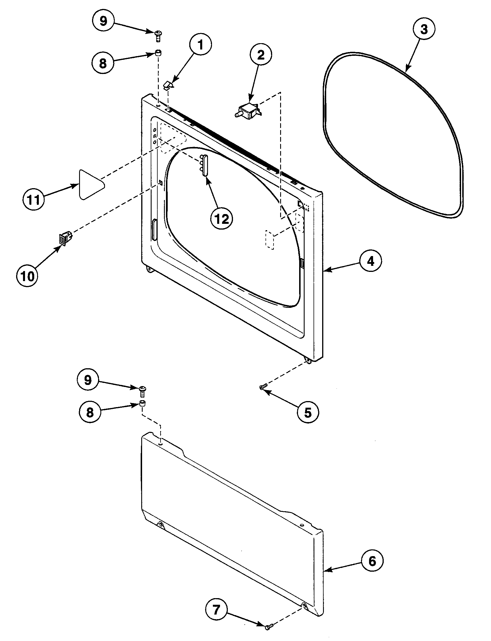 Speed Queen SDE607LF1500 front panel diagram