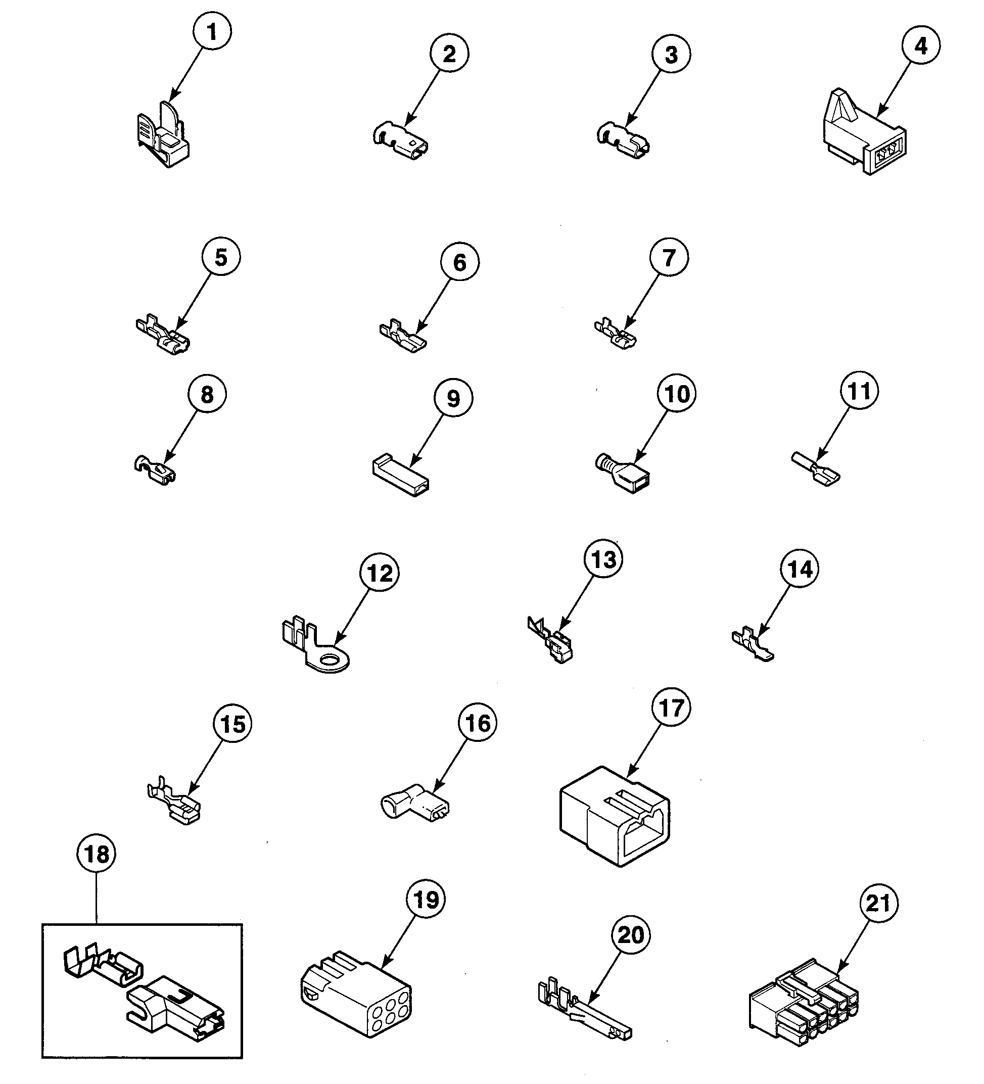 Speed Queen SDE607LF1500 terminals diagram