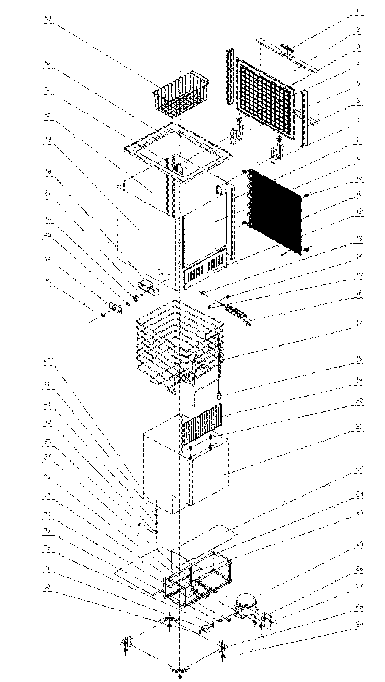 Vissani MCCF5WBX cabinet parts diagram