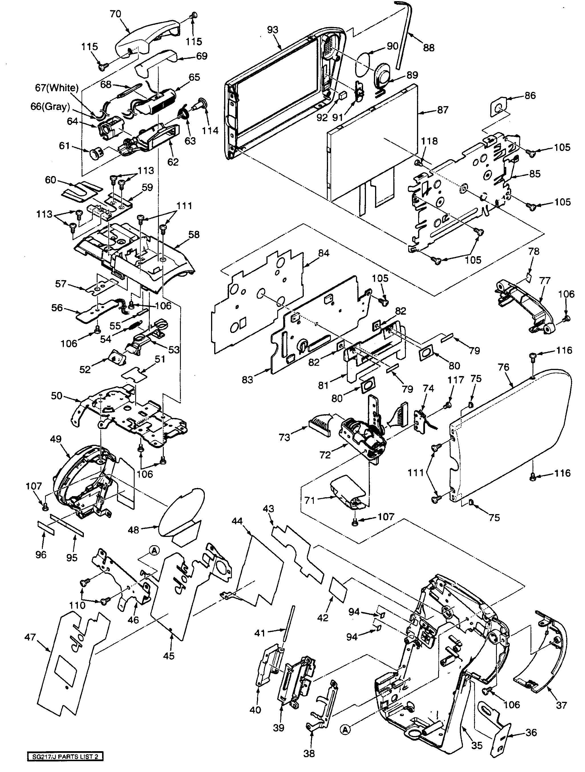 Sanyo VPC-HD1010 cabinet 2 diagram