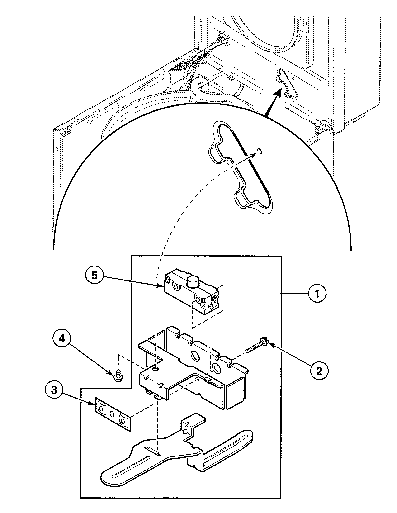 Speed Queen SWT021LN lid switch diagram