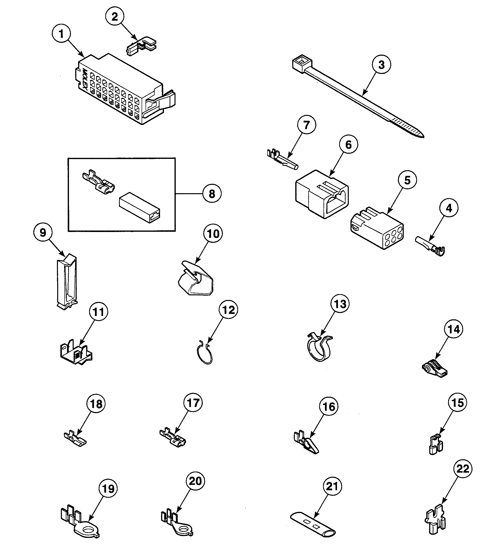 Speed Queen SWT021LN terminals diagram