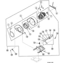 Speed Queen SDE507LF motor assy diagram