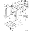 Speed Queen SDE507LF cabinet assy diagram