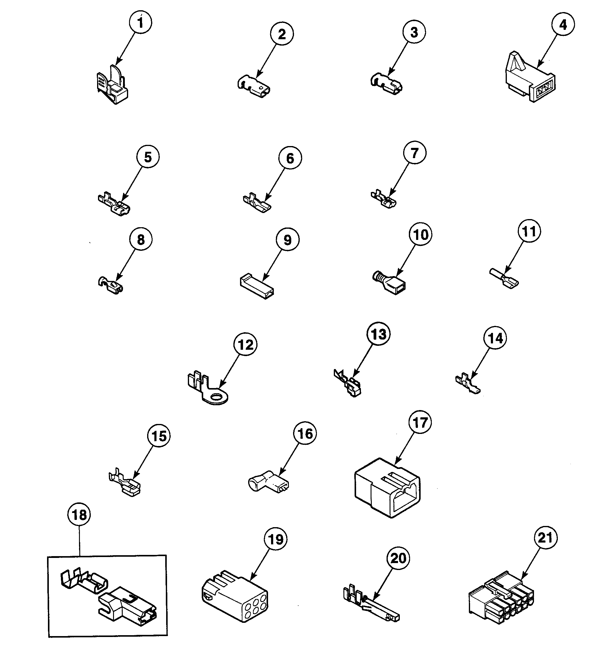 Speed Queen SDE507LF terminals diagram