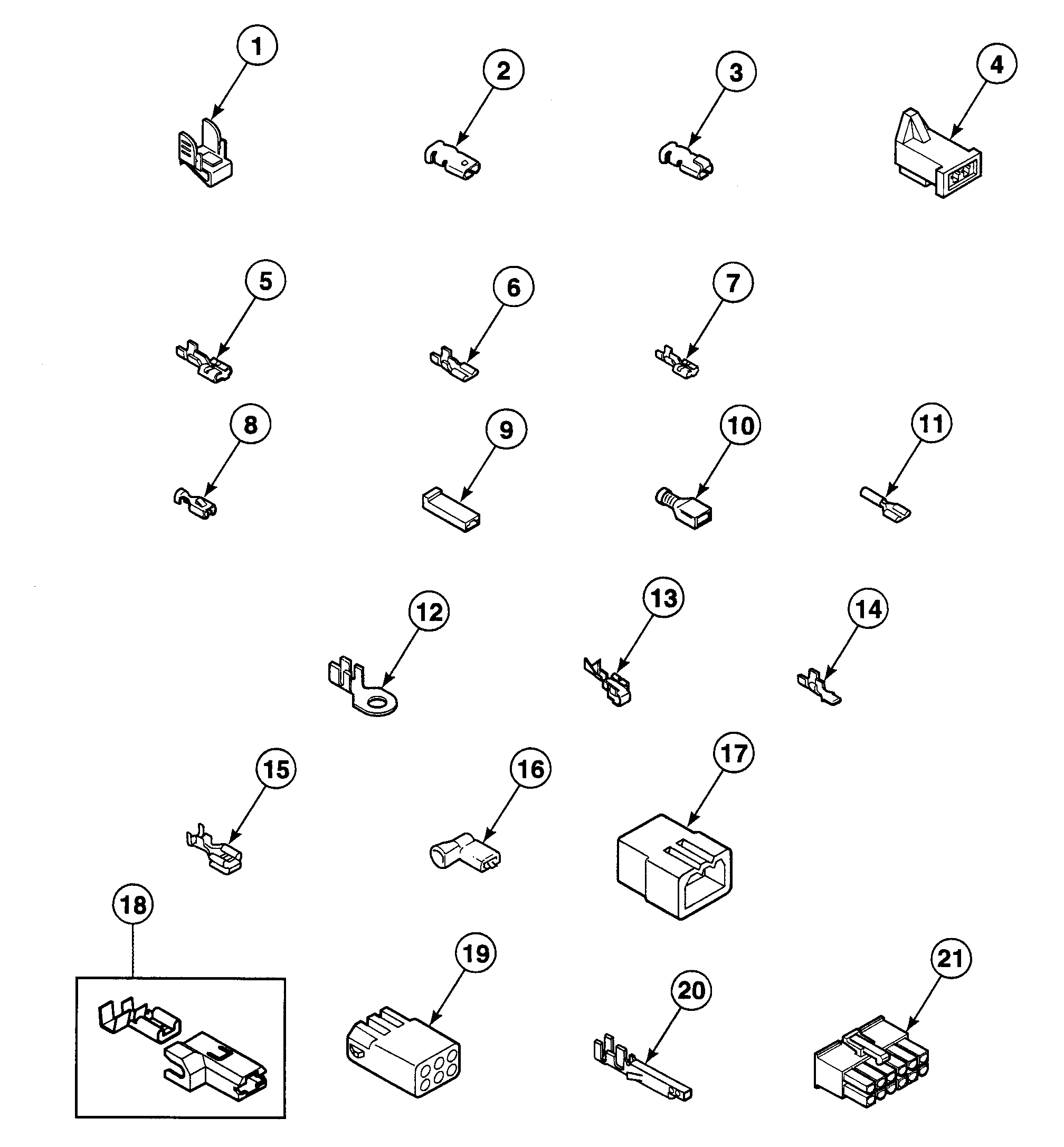 Speed Queen SDEA07WJ terminals diagram