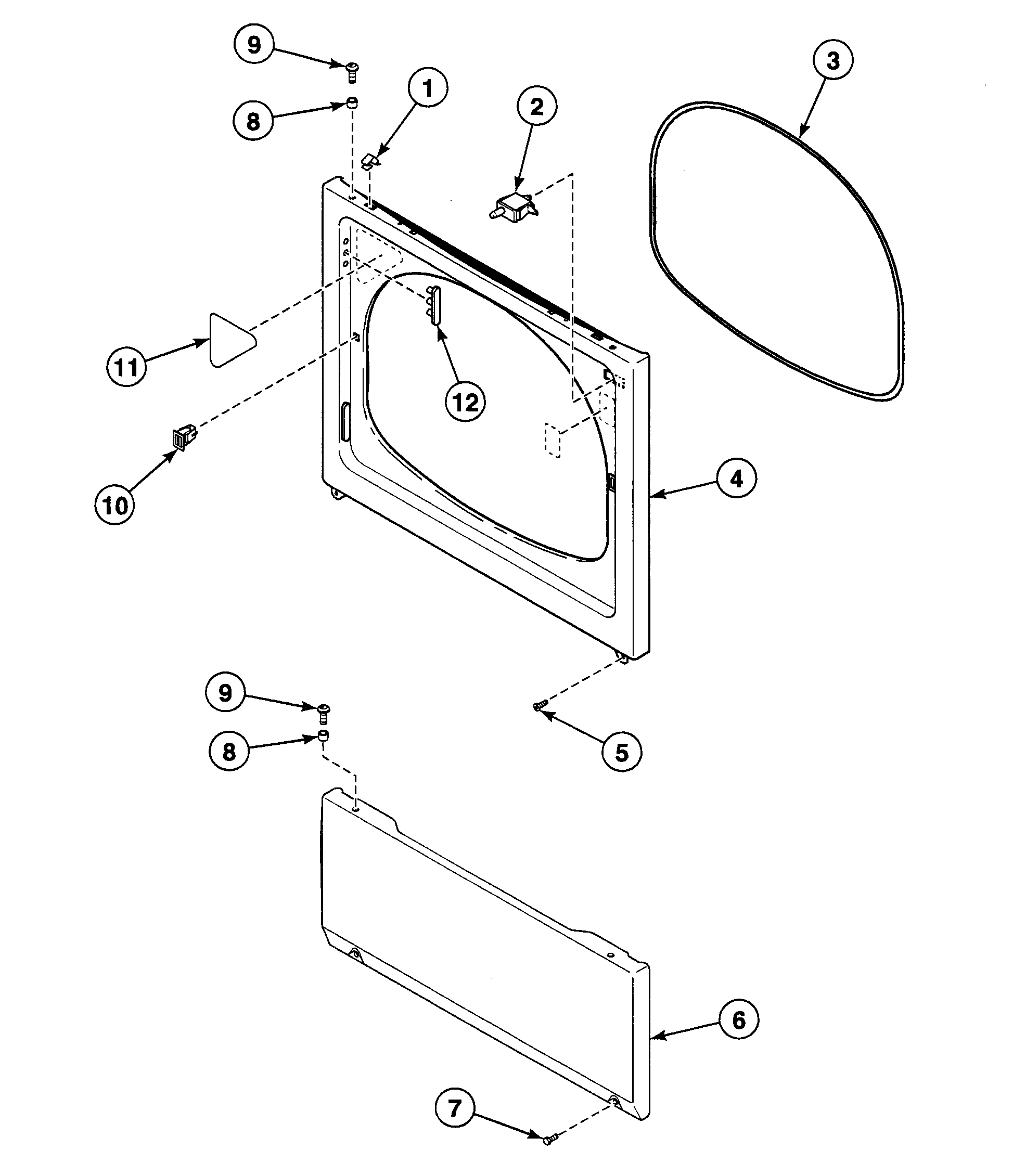 Speed Queen SDEH07QJ front panel diagram