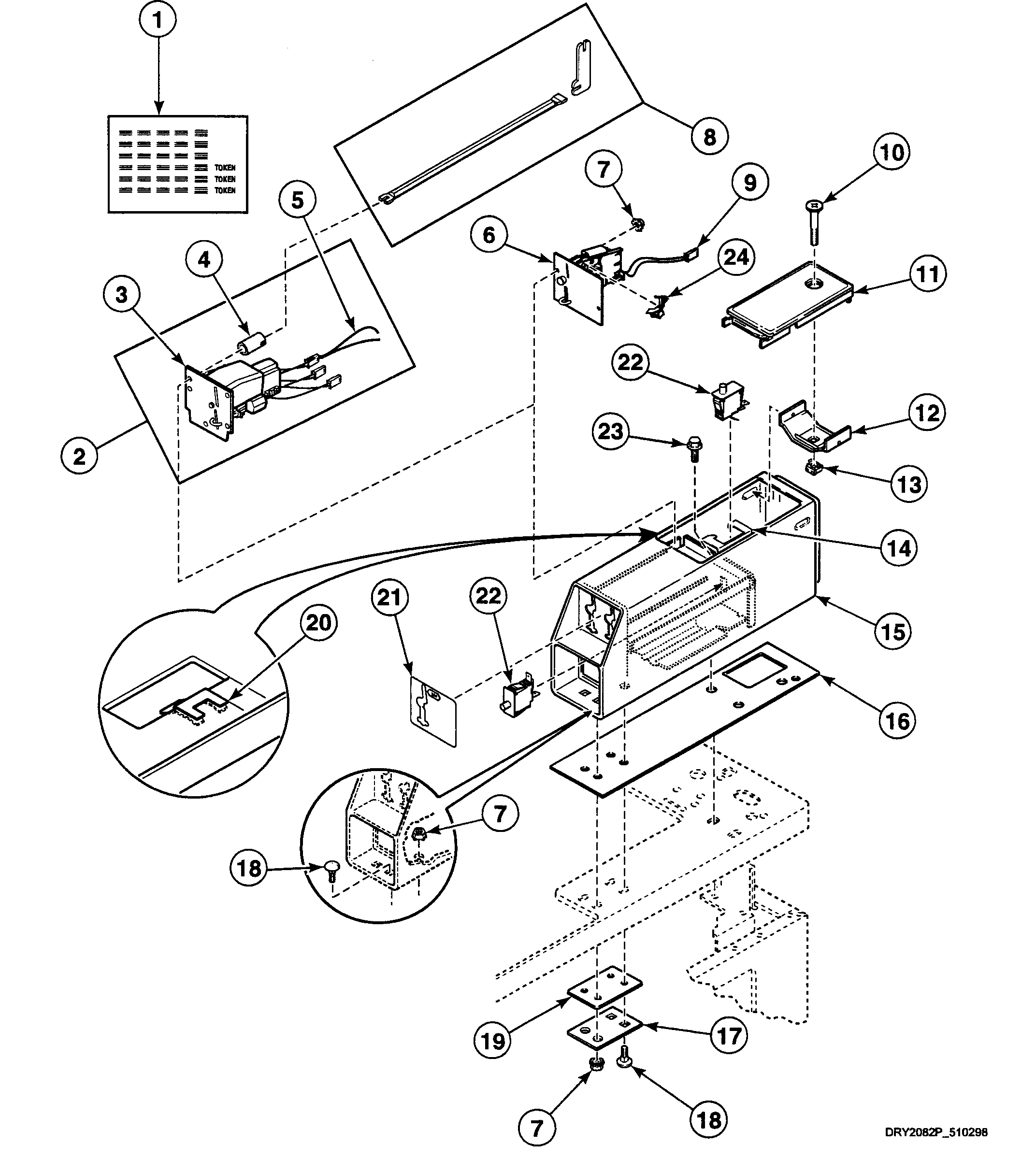Speed Queen SDEH07WJ meter case diagram
