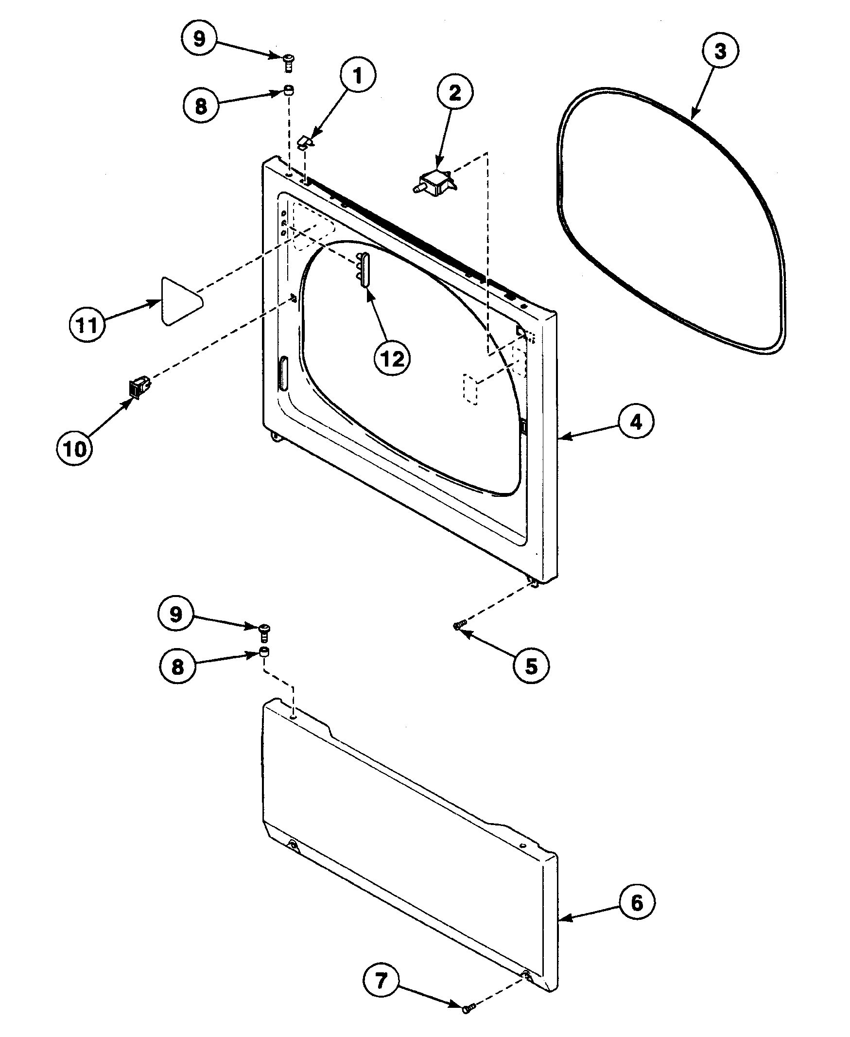 Speed Queen SSE107QF99L7 front panel diagram