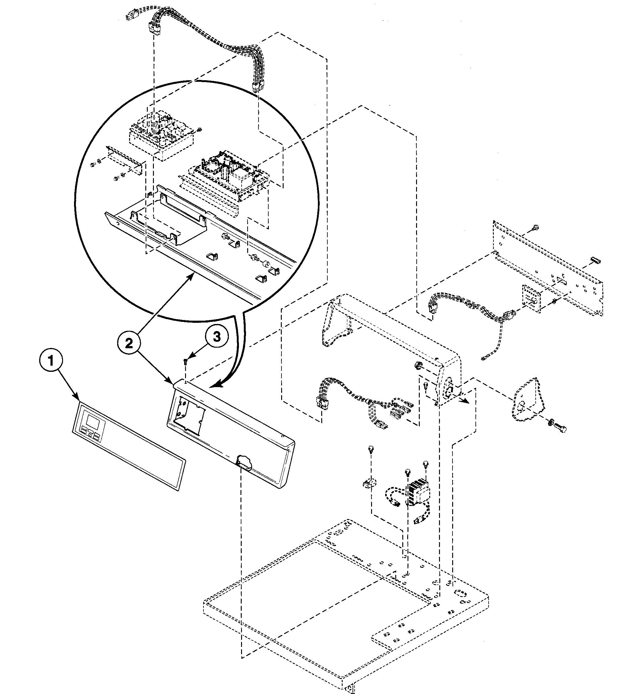 Speed Queen SDET07QF1500 control panel diagram