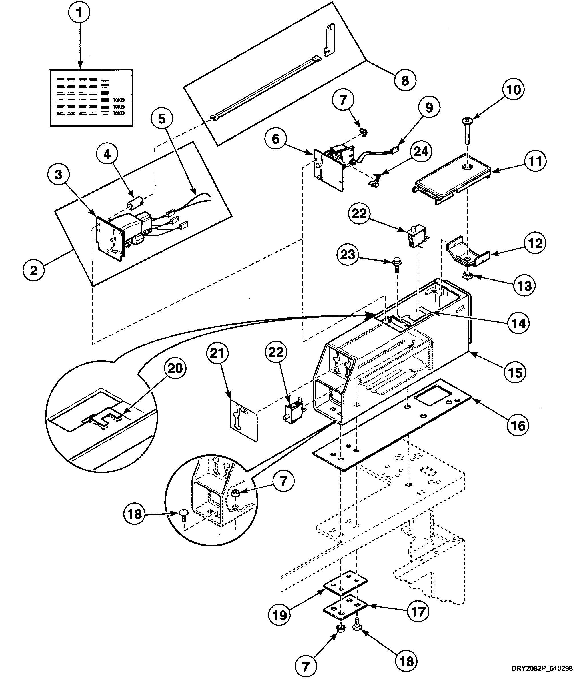 Speed Queen SDEZ07QF meter assy diagram