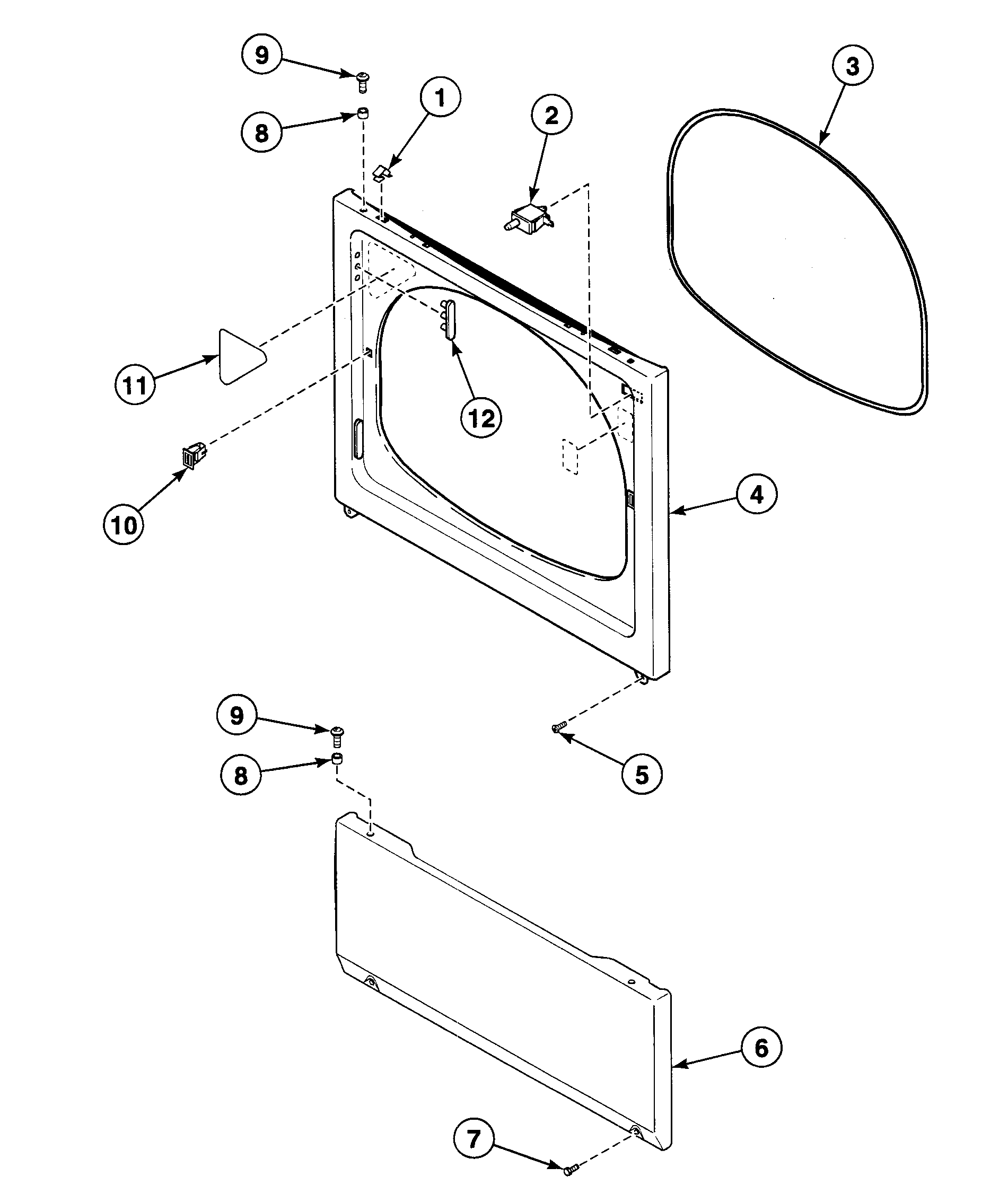 Speed Queen SDEZ07WF front panel diagram