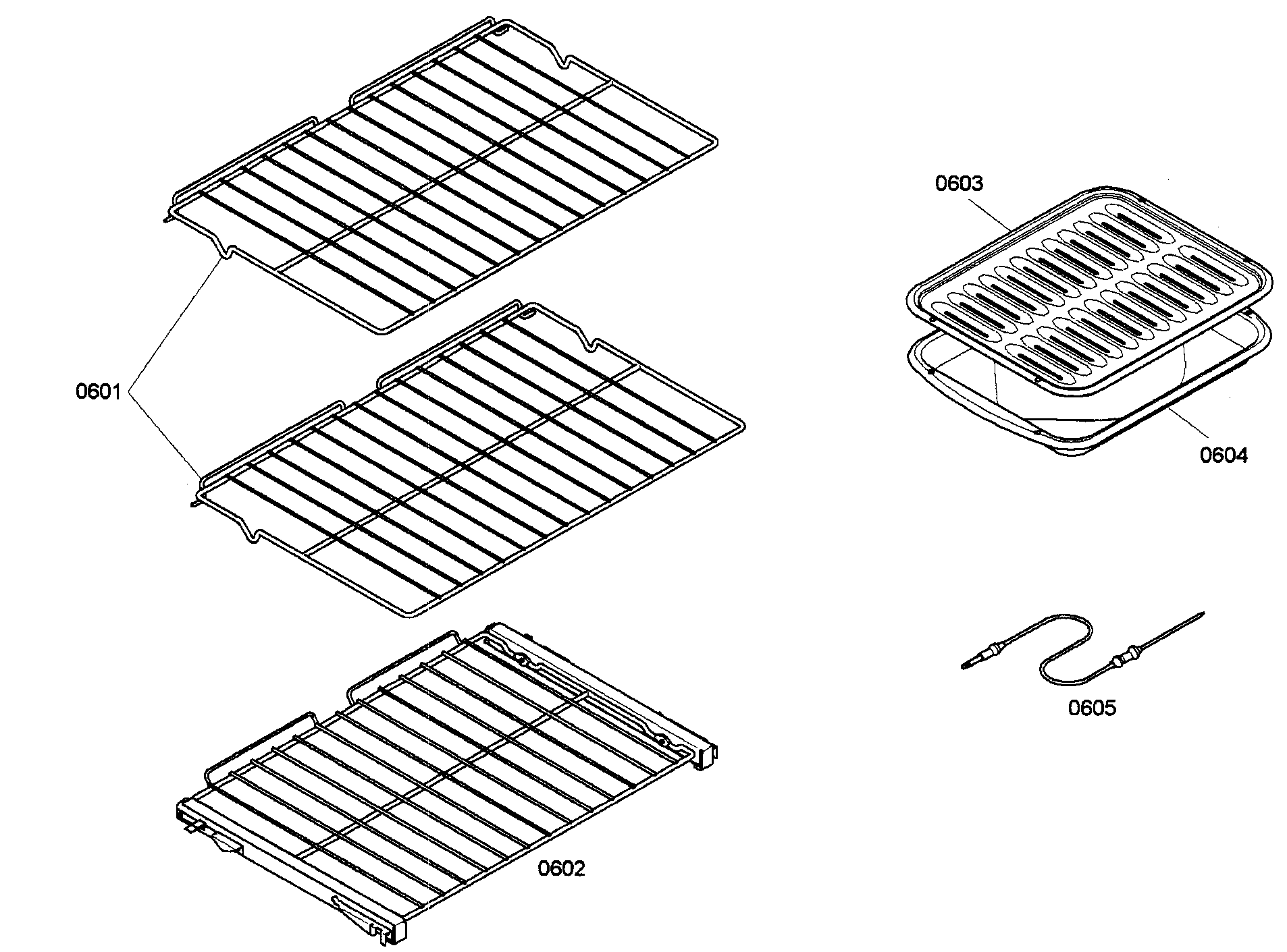 Thermador ME301EP01 racks diagram