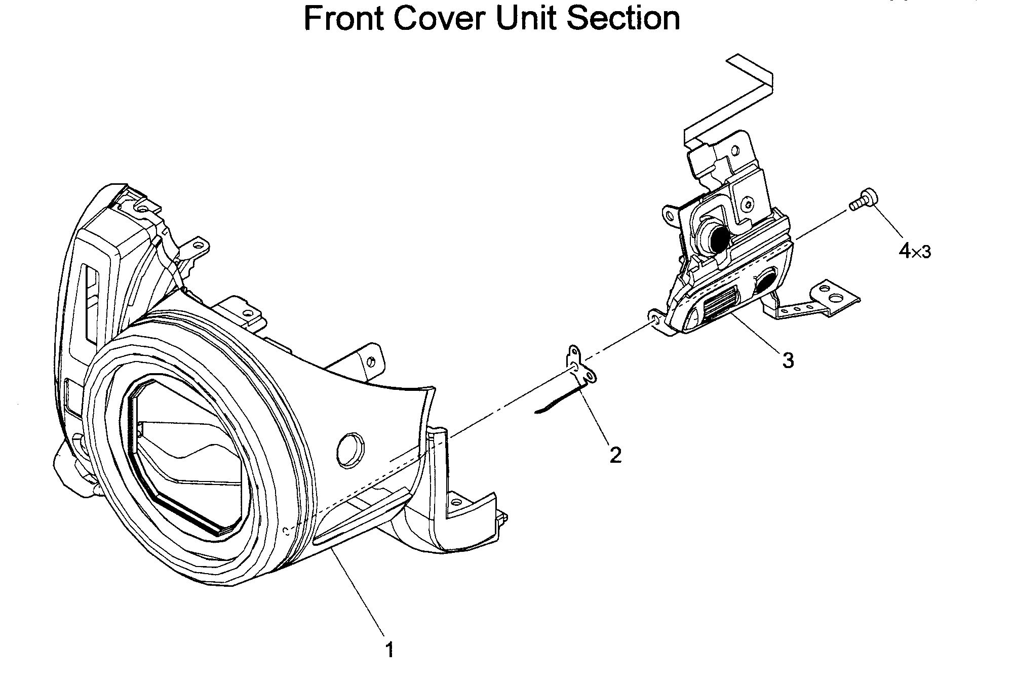 Canon HV40A front cover diagram