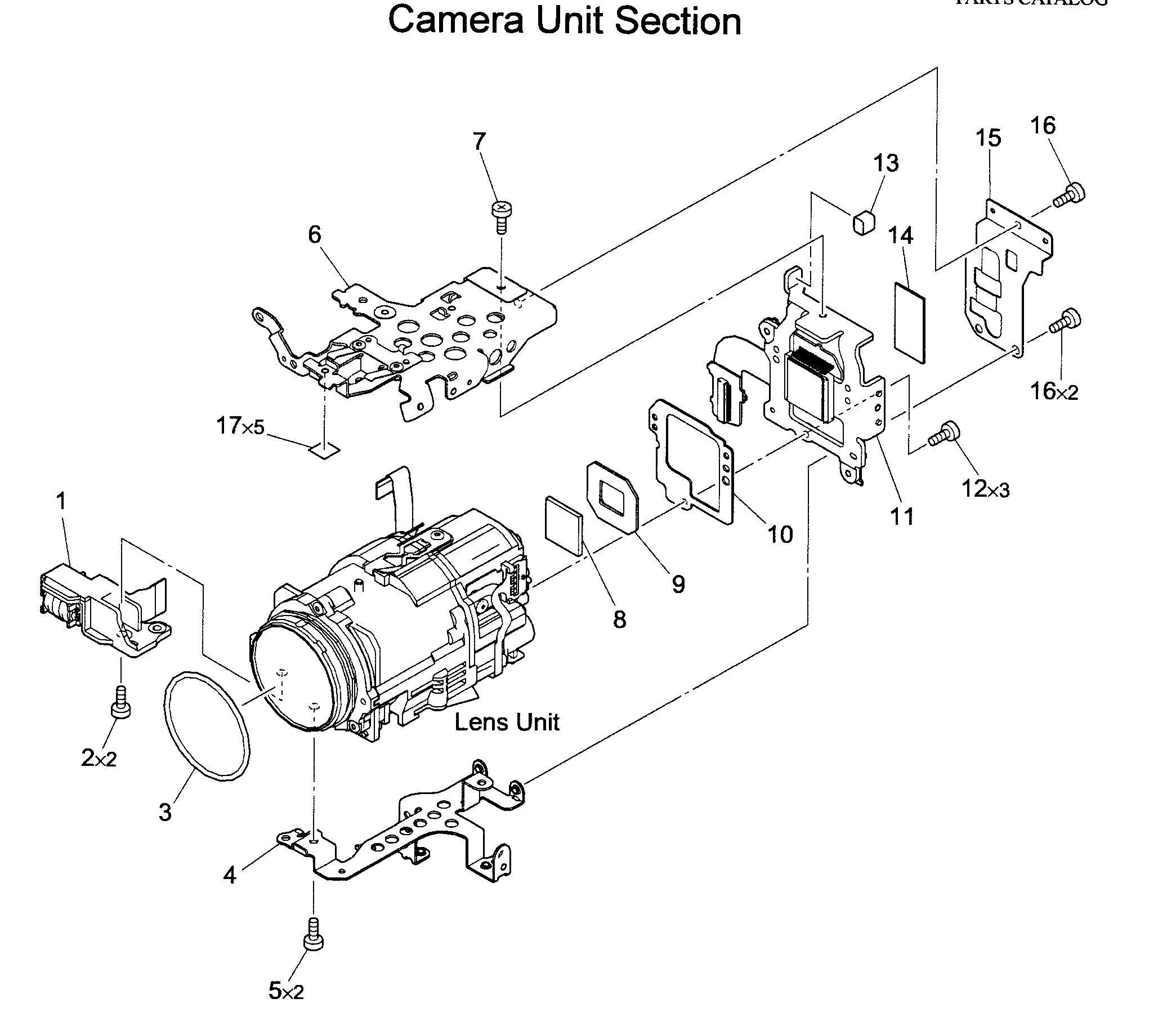 Canon HV40A camera unit diagram