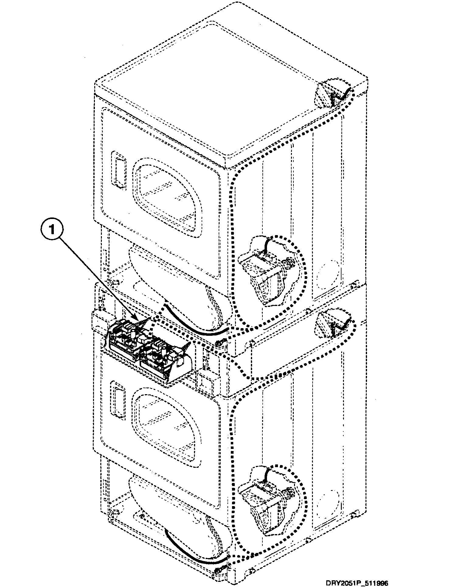 Speed Queen SSE517QF1500 harnesses 1 diagram