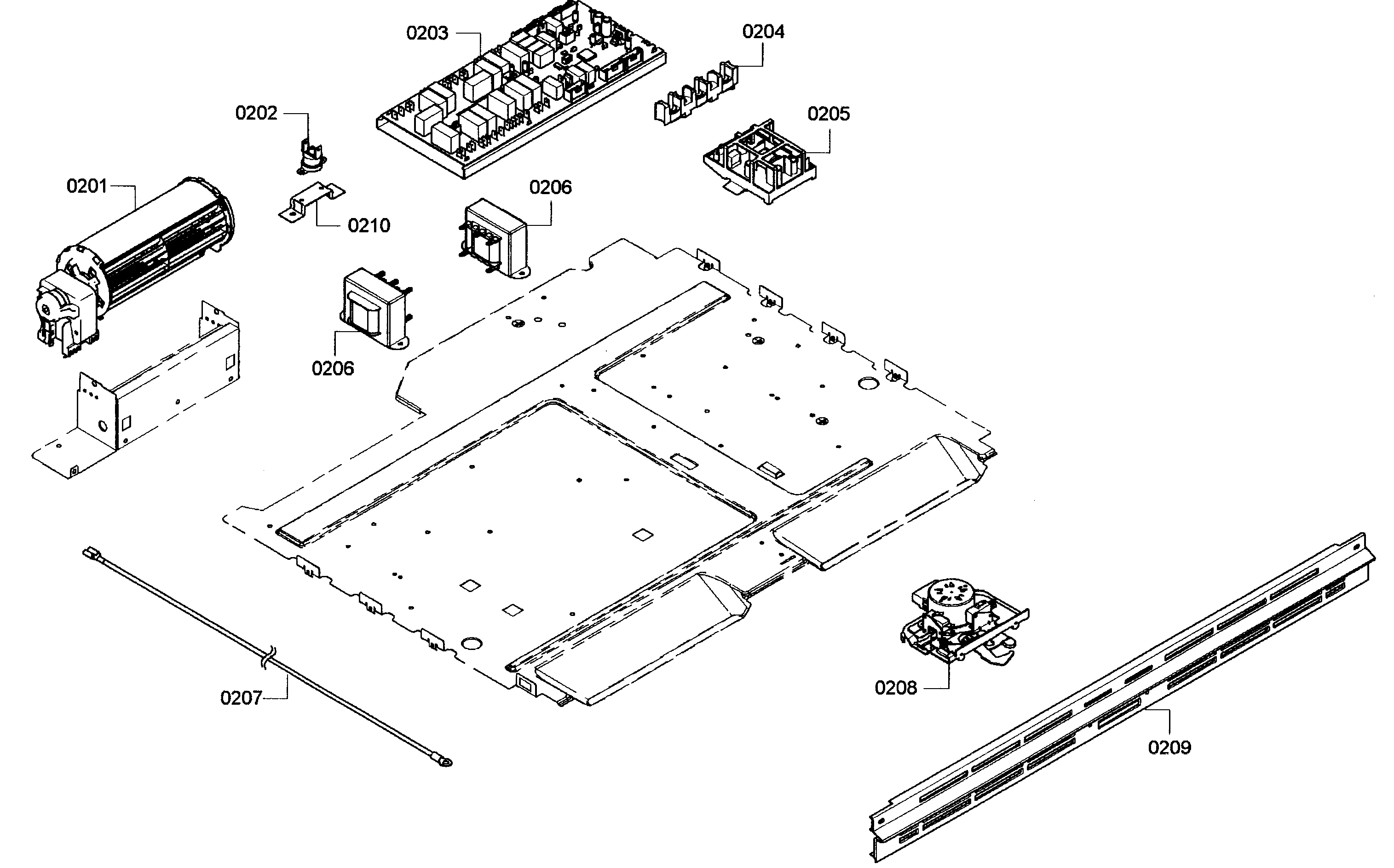 Thermador ME302EP01 pcb's assy diagram
