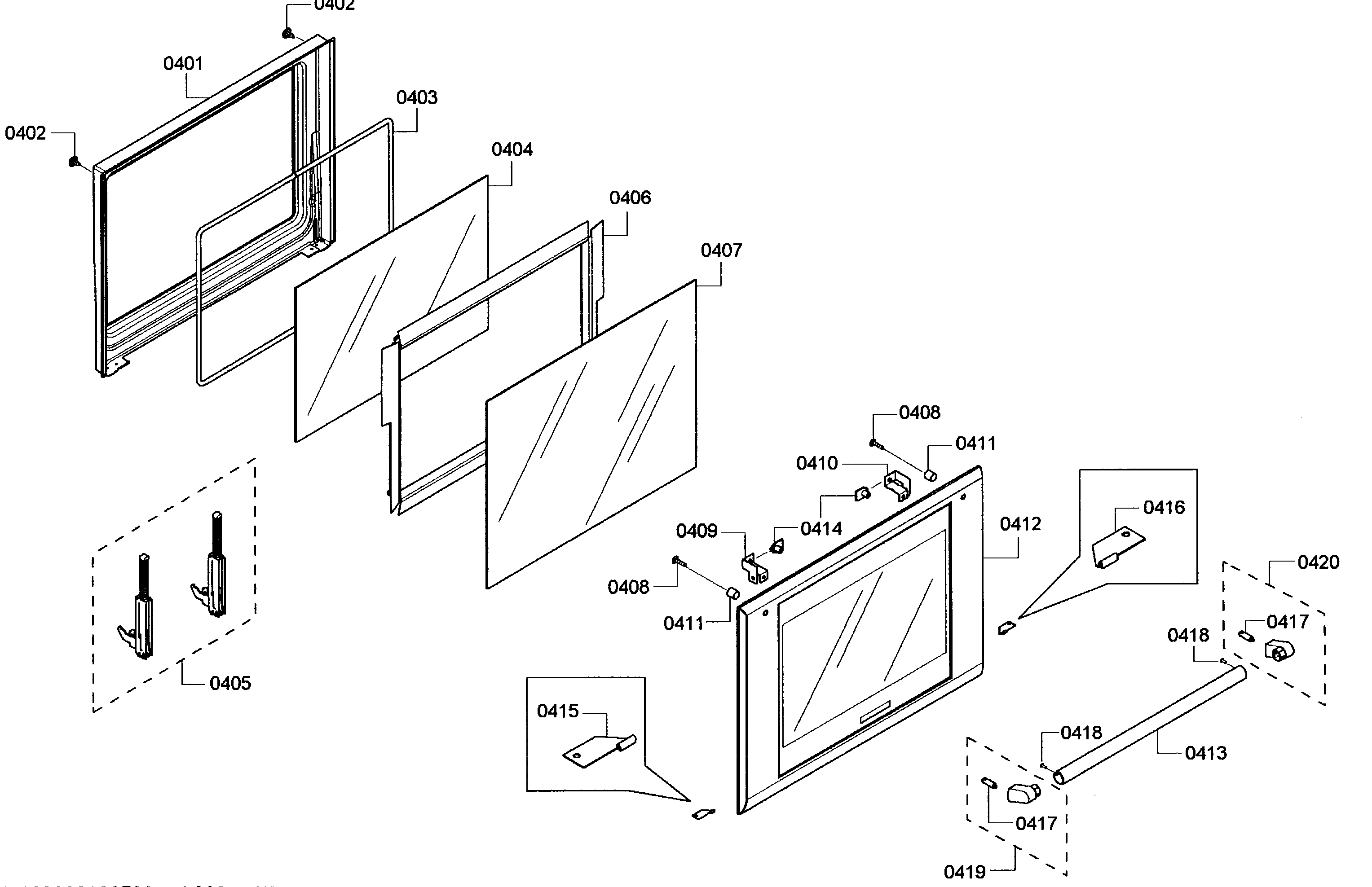 Thermador ME302EP01 door top diagram