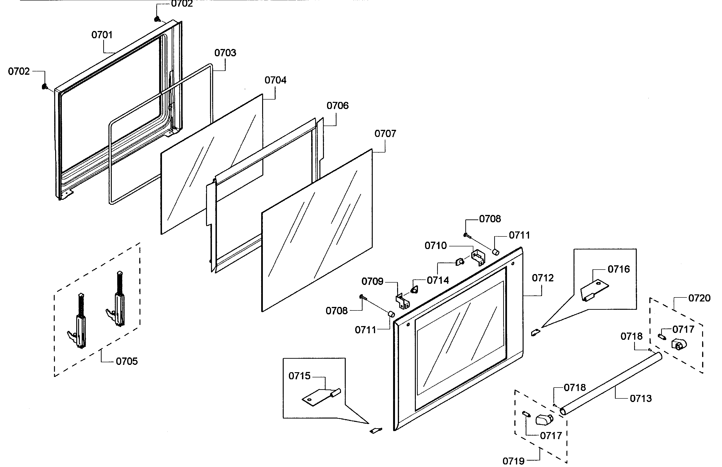 Thermador ME302EP01 door bottom diagram