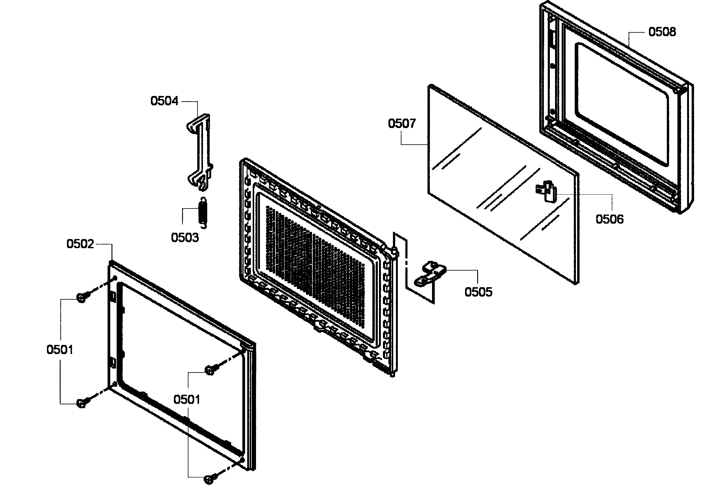 Thermador MEMCW301EP-03 door assy diagram