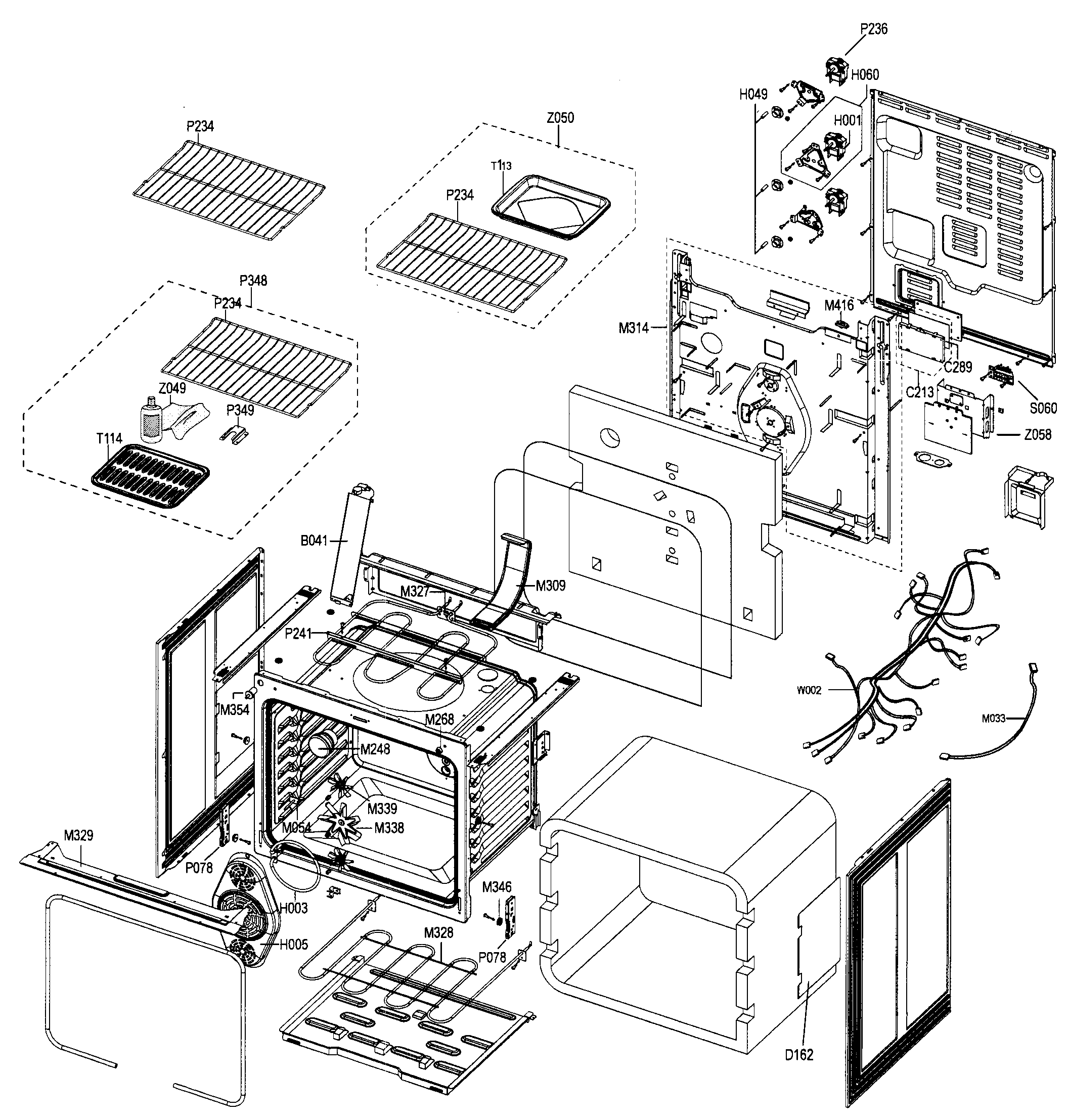 Samsung FTQ387LWGX/XAA range assy diagram