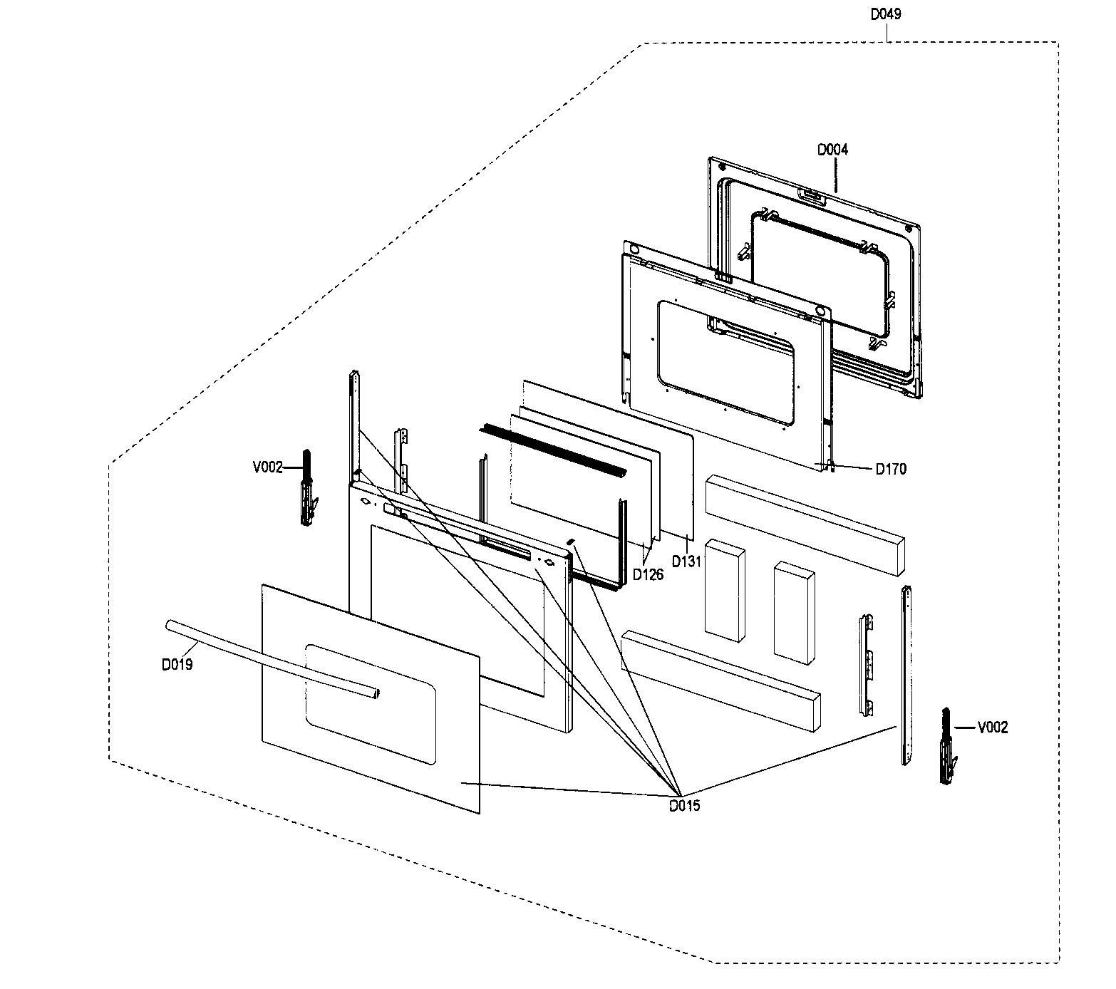 Samsung FTQ387LWGX/XAA door assy diagram