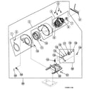 Speed Queen SSE617LF motor assy diagram