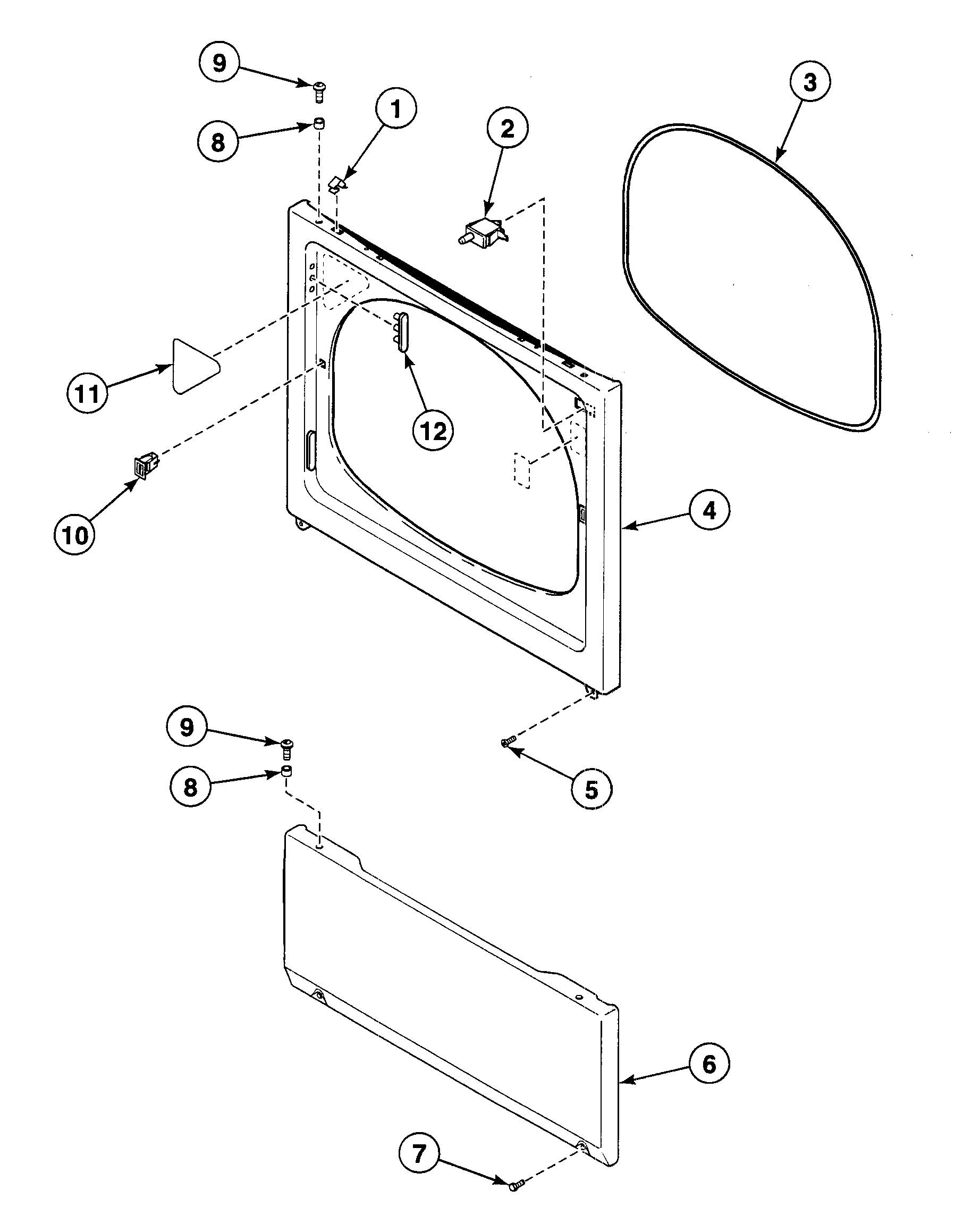 Speed Queen SDG909QF front panel diagram