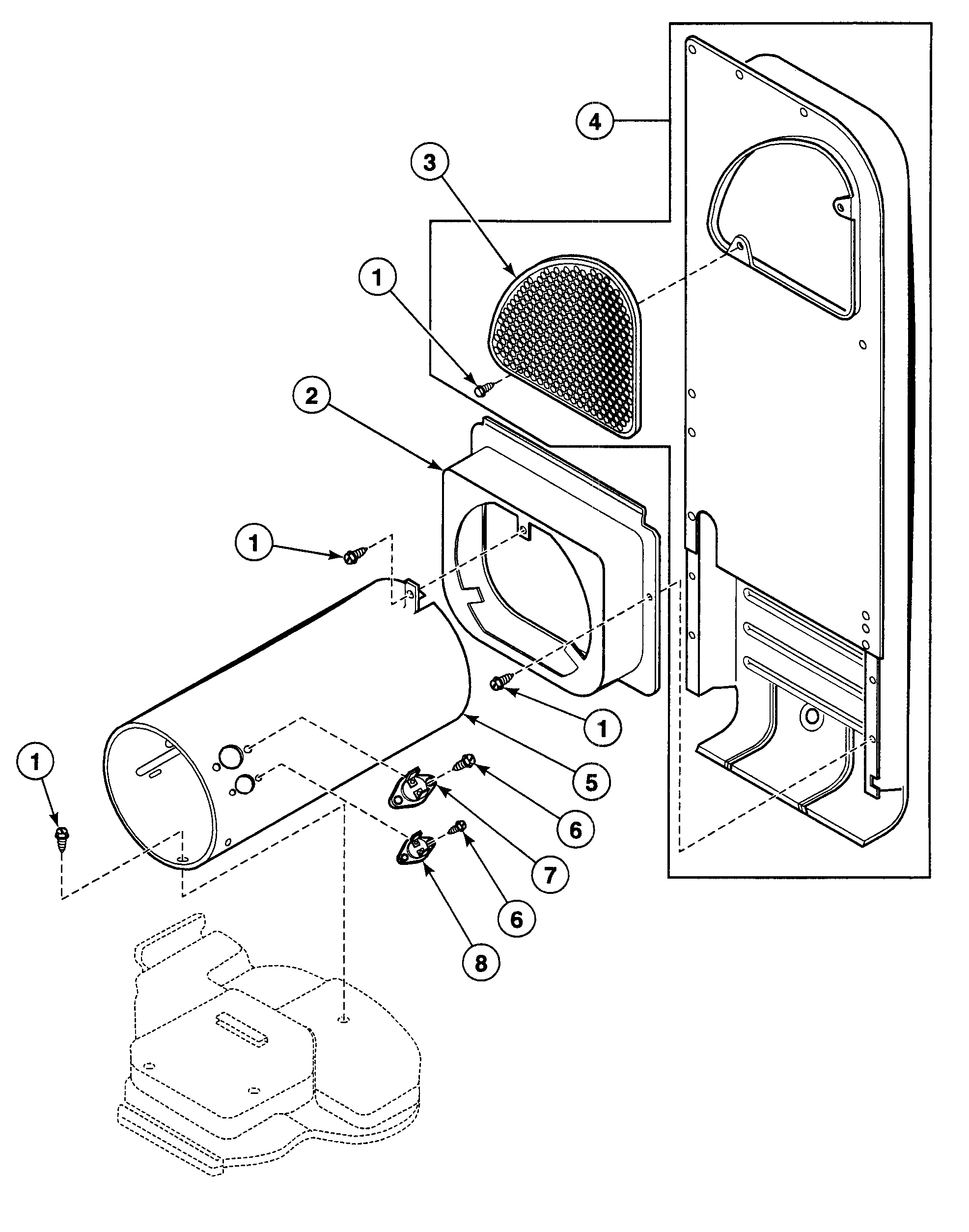 Speed Queen SDG109WF heater diagram