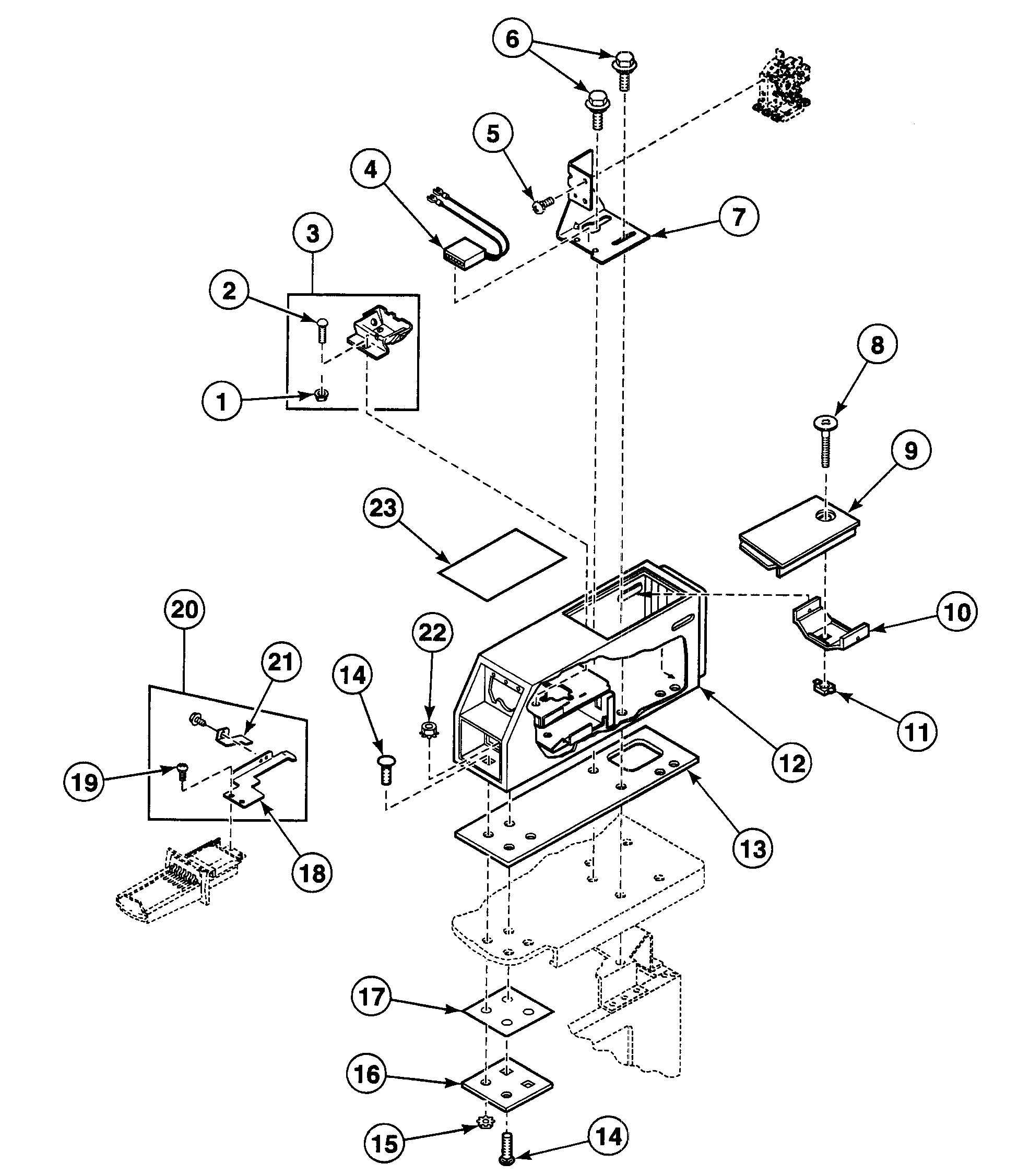 Speed Queen SDG109LF99L7 meter case 1 diagram