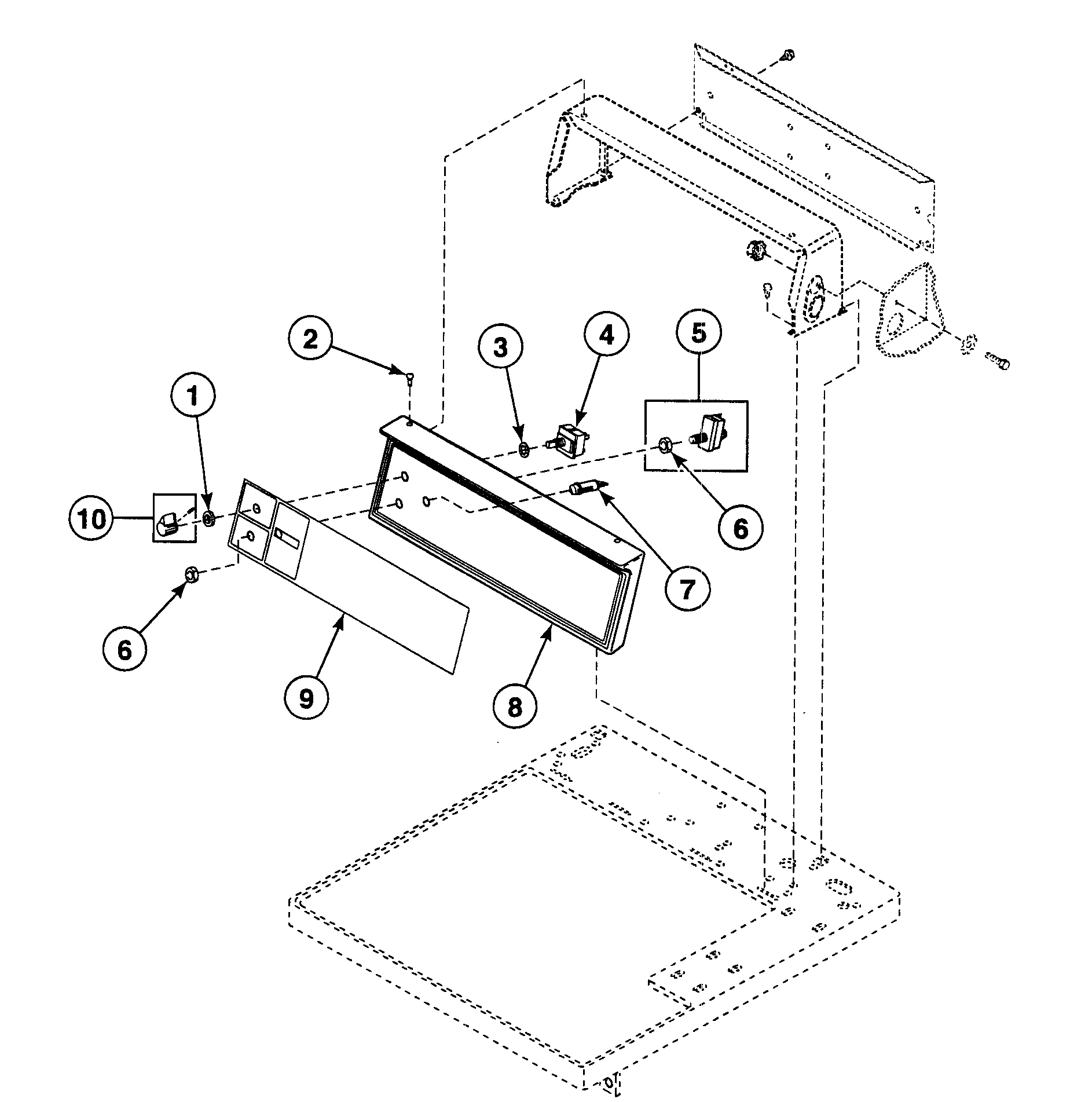Speed Queen SDG109QF99L7 control panel diagram