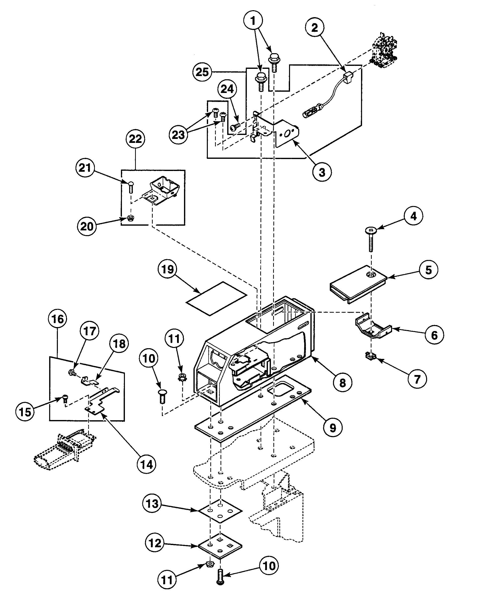 Speed Queen SDG109QF99L7 meter case 2 diagram