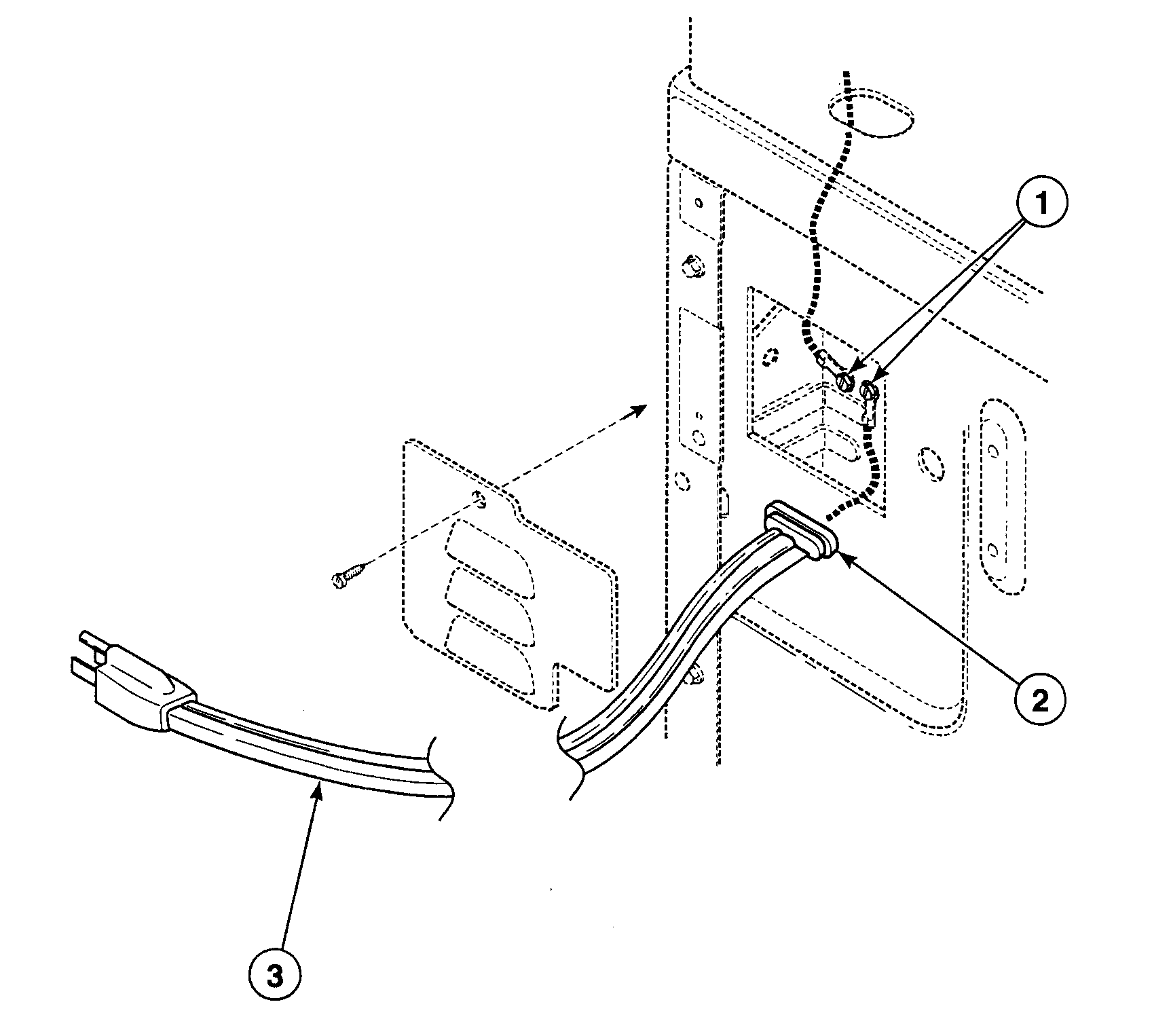 Speed Queen SDGX09LF power cord diagram