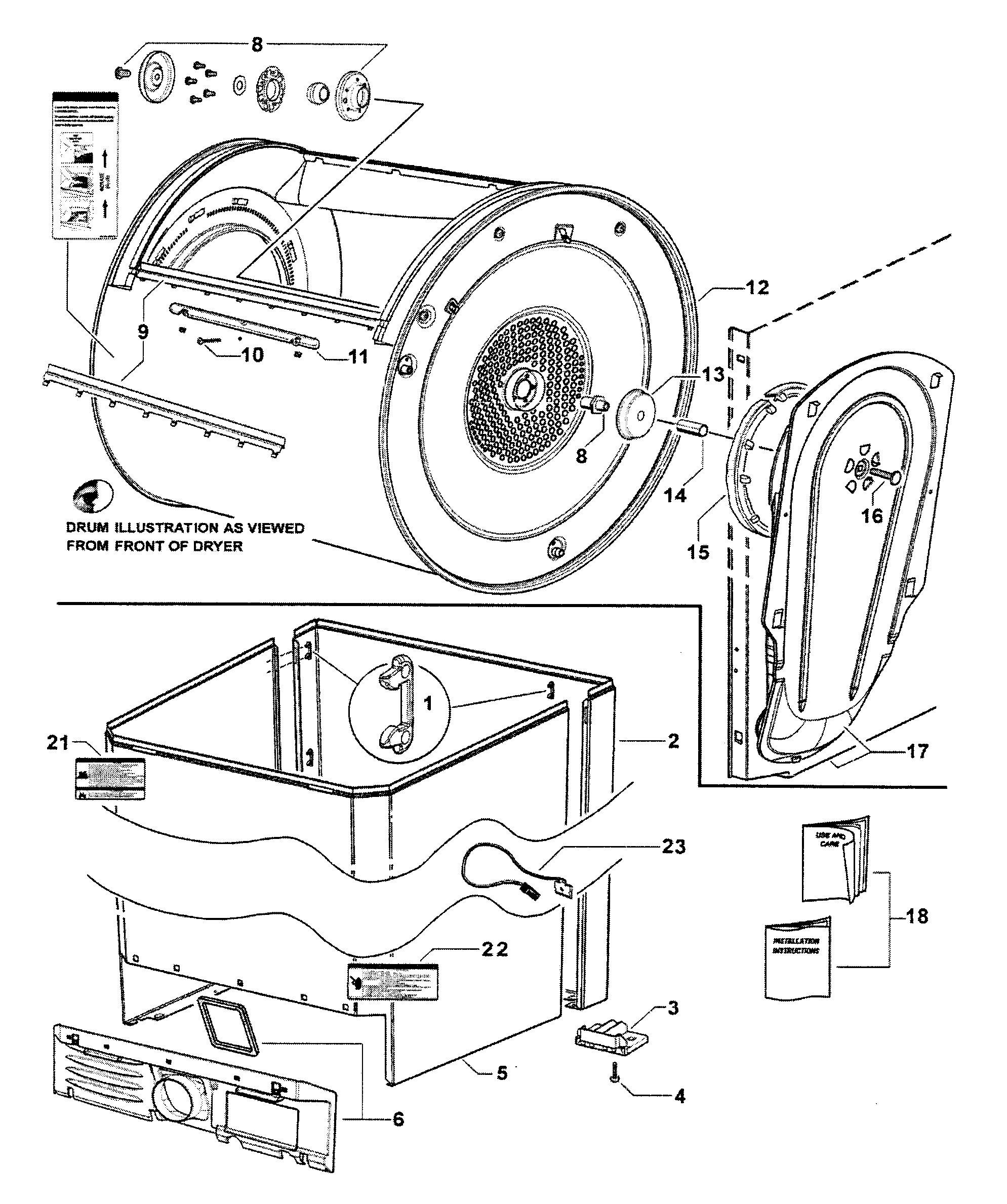 Fisher & Paykel DG62T27GW1-96142A cabinet assy diagram
