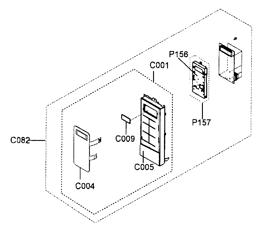 Samsung SMH9187W/XAA controls assy diagram