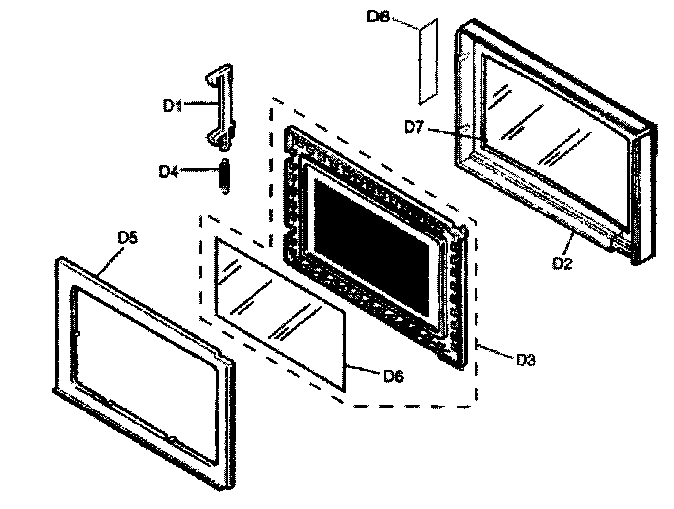 Panasonic NN-SD986S door assy diagram