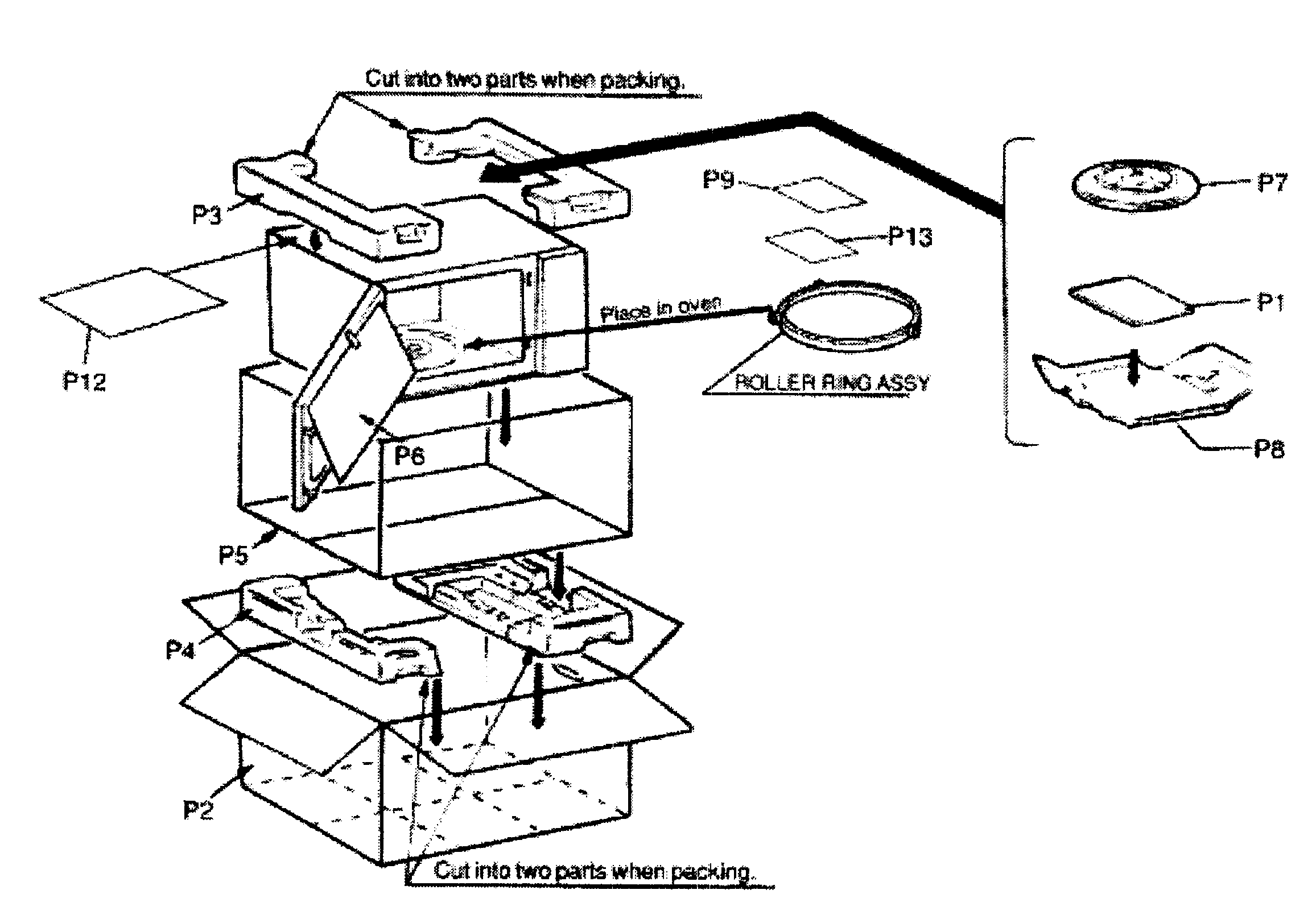 Panasonic NN-T994SFR accessories diagram