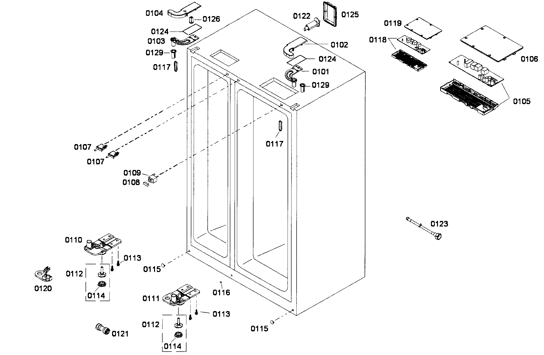 Bosch B22CS80SNS/01 cabinet assy diagram